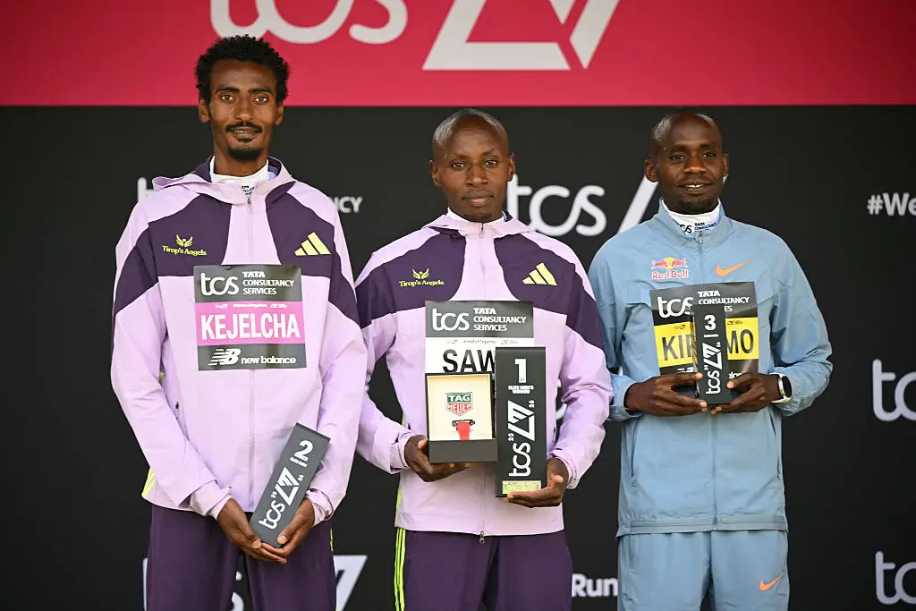 Yomif Kejelcha, Sabastian Sawe and Jacob Kiplimo (Credit:Getty)