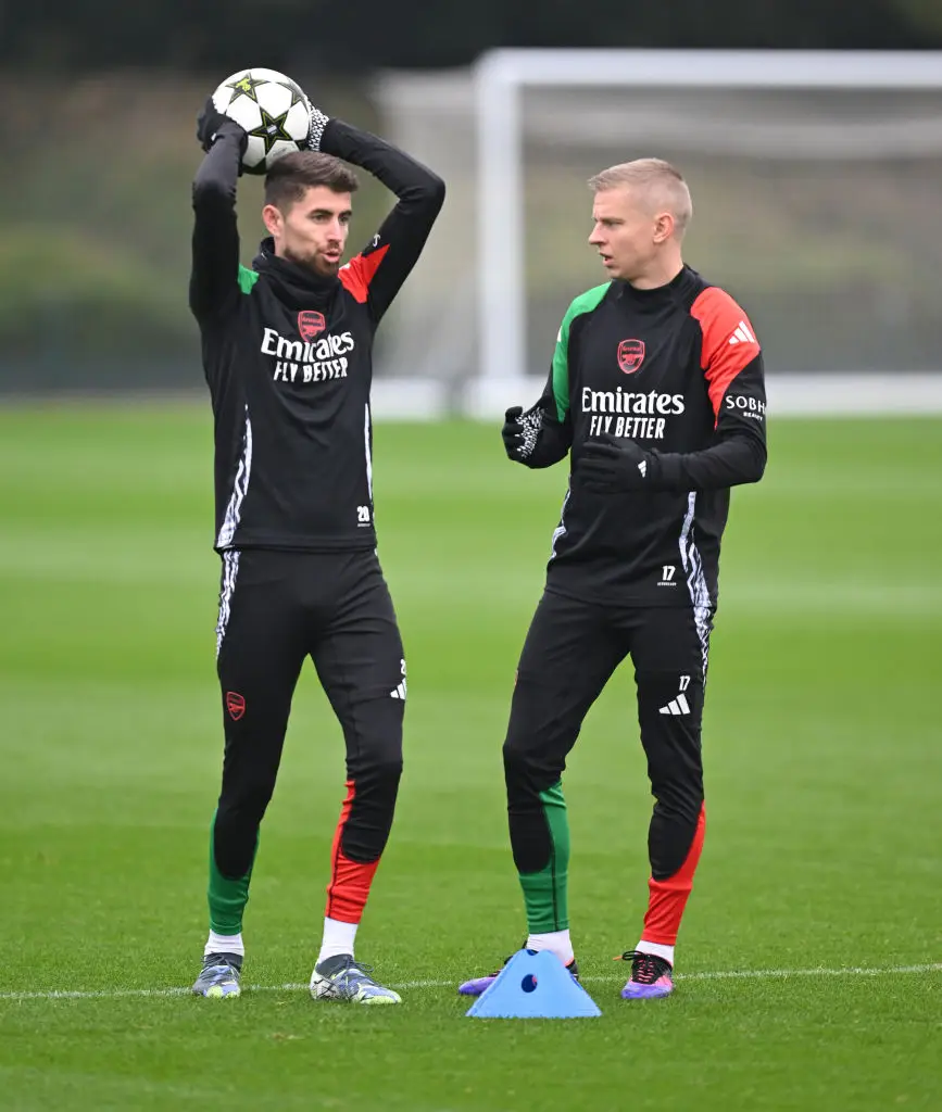 Jorginho and Zinchenko could both leave Arsenal in January. (Image: Getty)