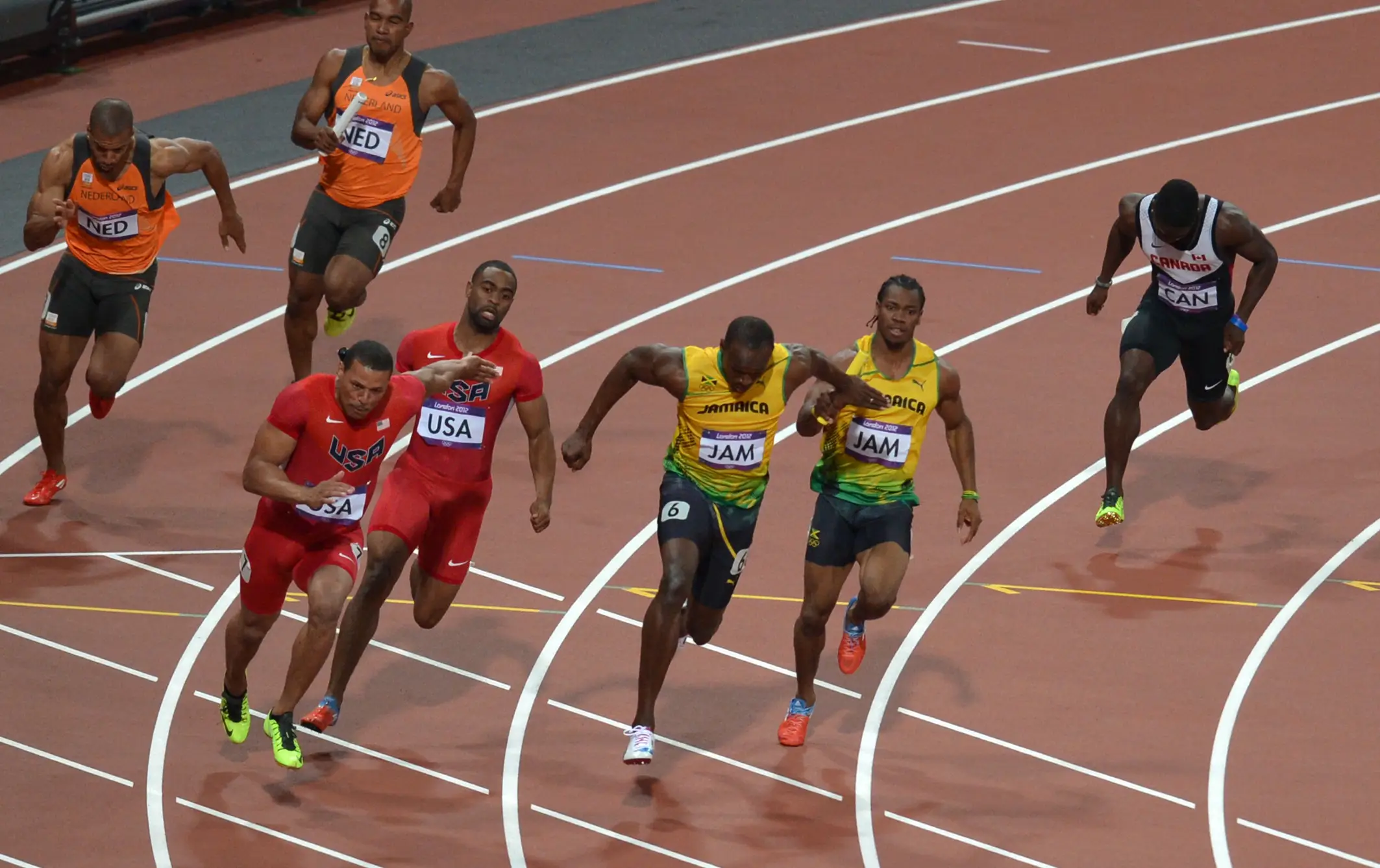 The three fastest man ever.