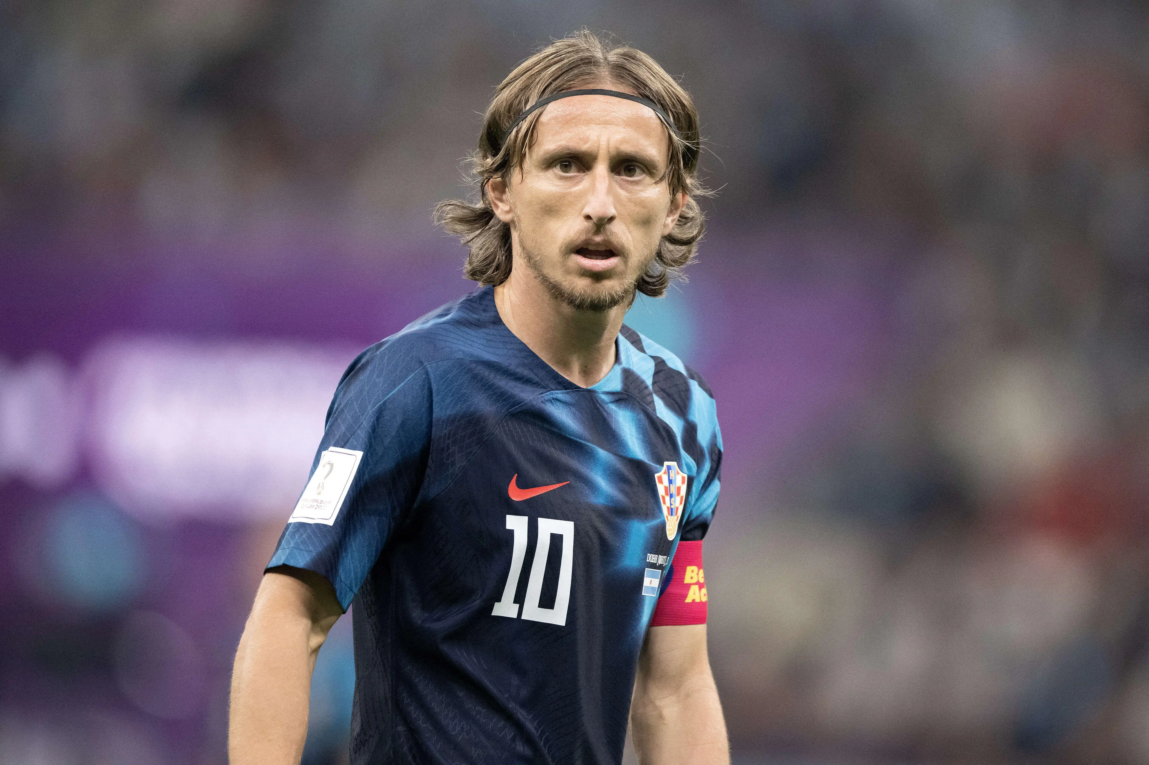 Luka Modric in action during the World Cup. Image: Alamy