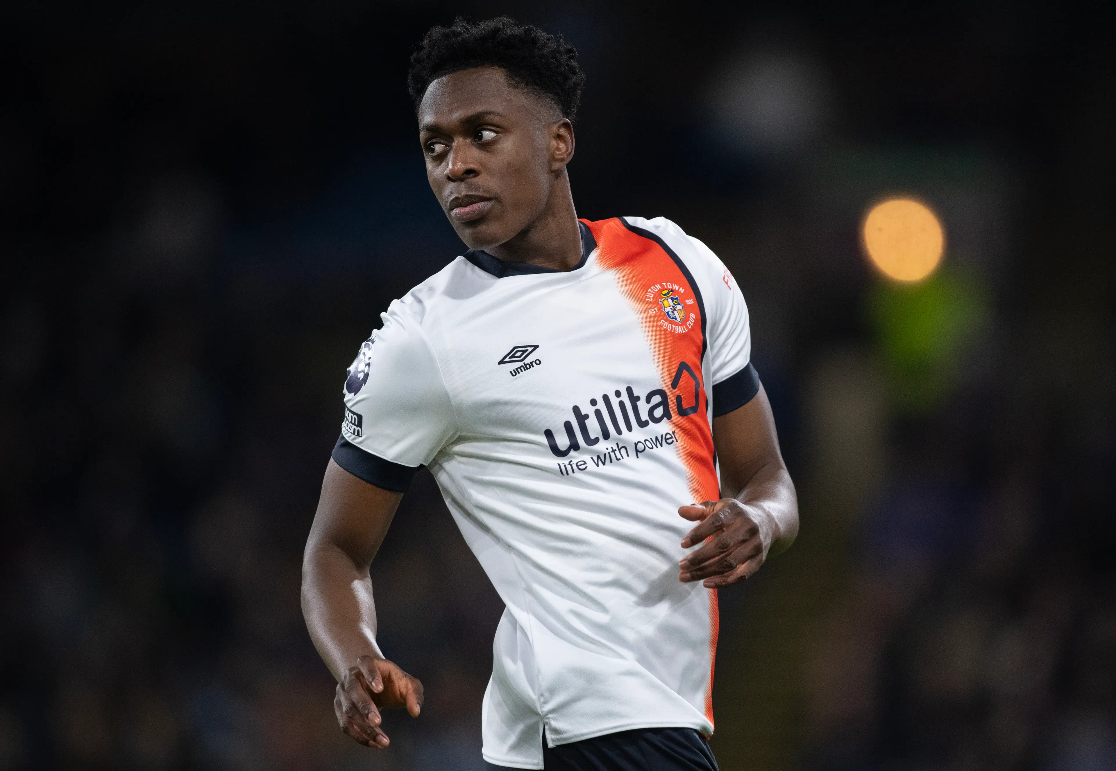 Albert Sami Lokonga in action for Luton Town