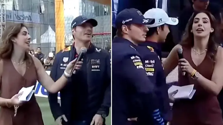 Max Verstappen leaves presenter stunned with crude four-word comment during F1 Mexican Grand Prix build-up