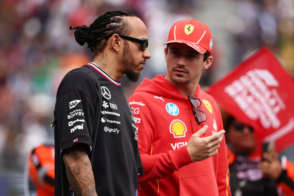 Lewis Hamilton and Charles Leclerc will be team-mates at Ferrari in 2025 (Image: Getty)