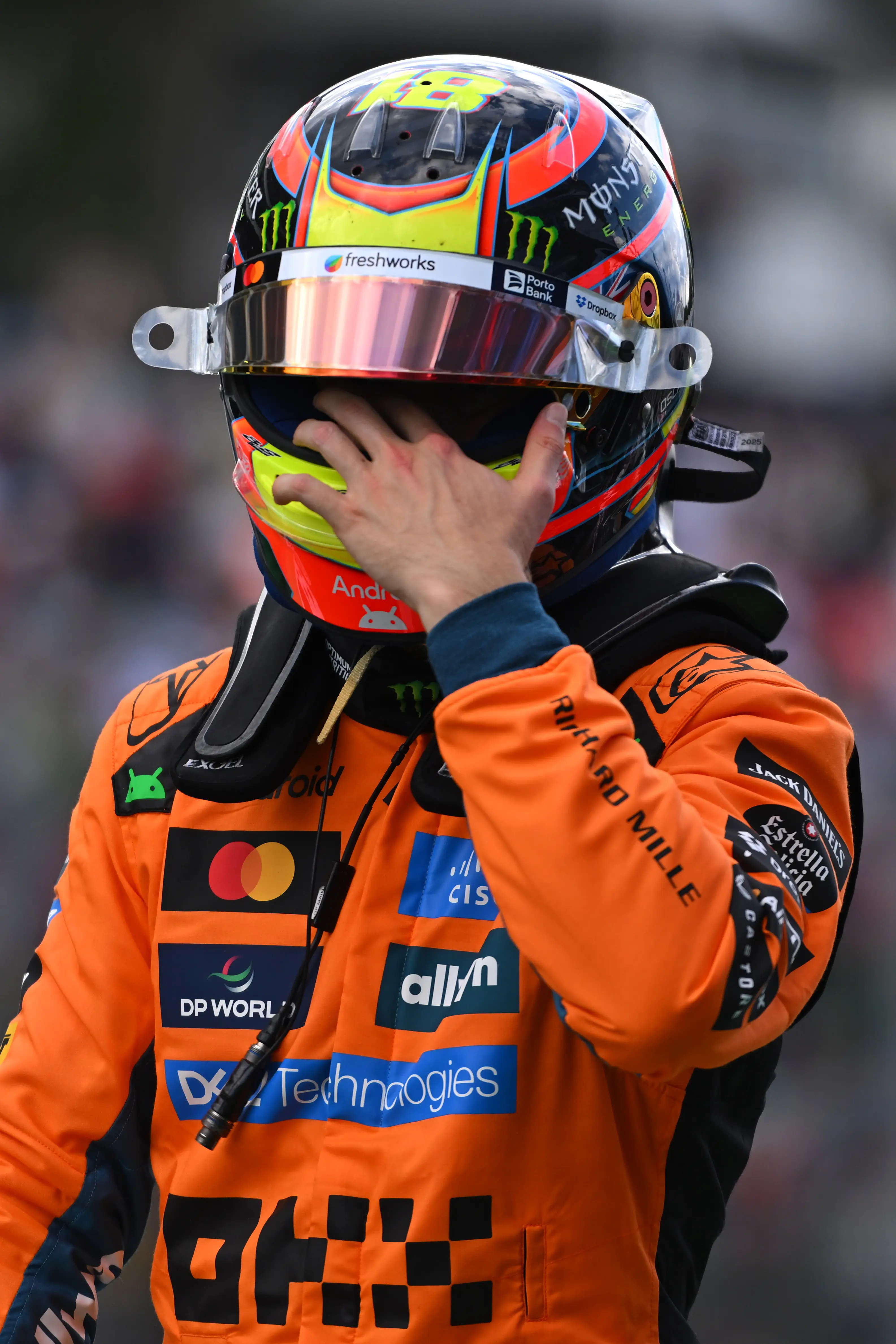 Oscar Piastri after Brazil GP qualifying (credit: getty)