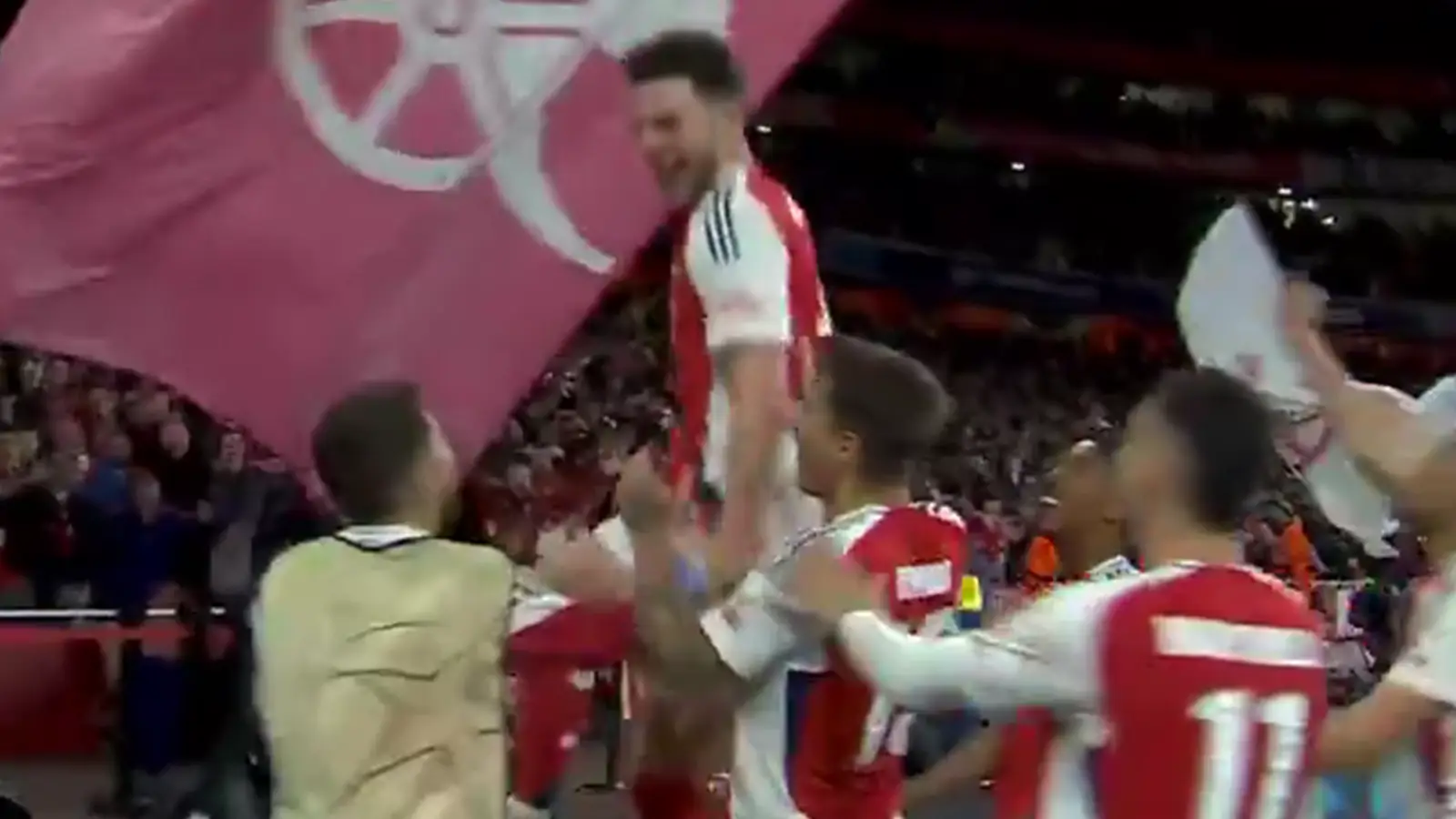 Arsenal fans work out 'hidden meaning' behind Declan Rice celebration after stunning free-kicks vs Real Madrid
