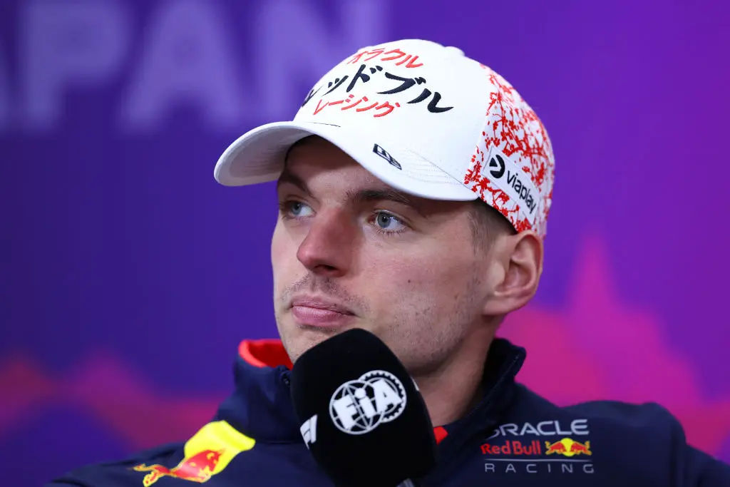 Max Verstappen at FIA press conference- Getty