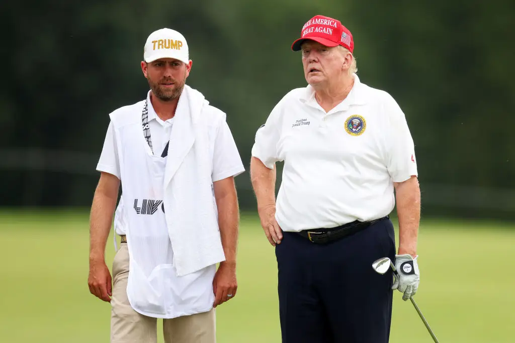 Trump is an avid golfer (Image: Getty)