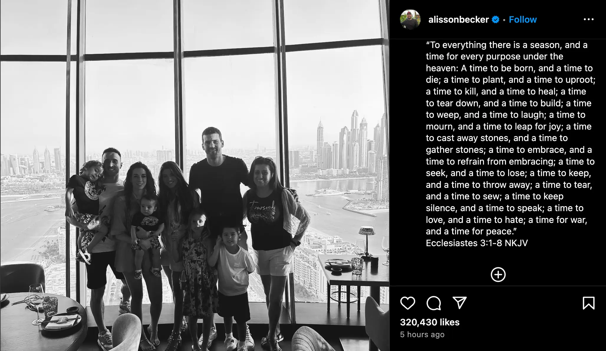 Alisson's tribute to Diogo Jota (Image: Instagram/Alisson Becker)