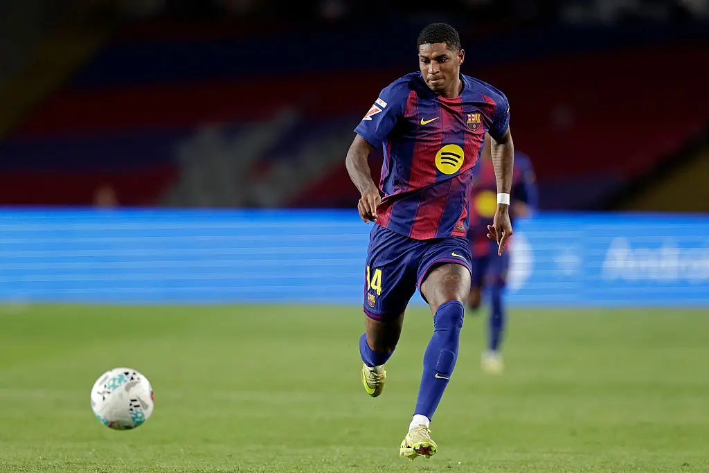 Marcus Rashford in action for Barcelona (Credit:Getty)