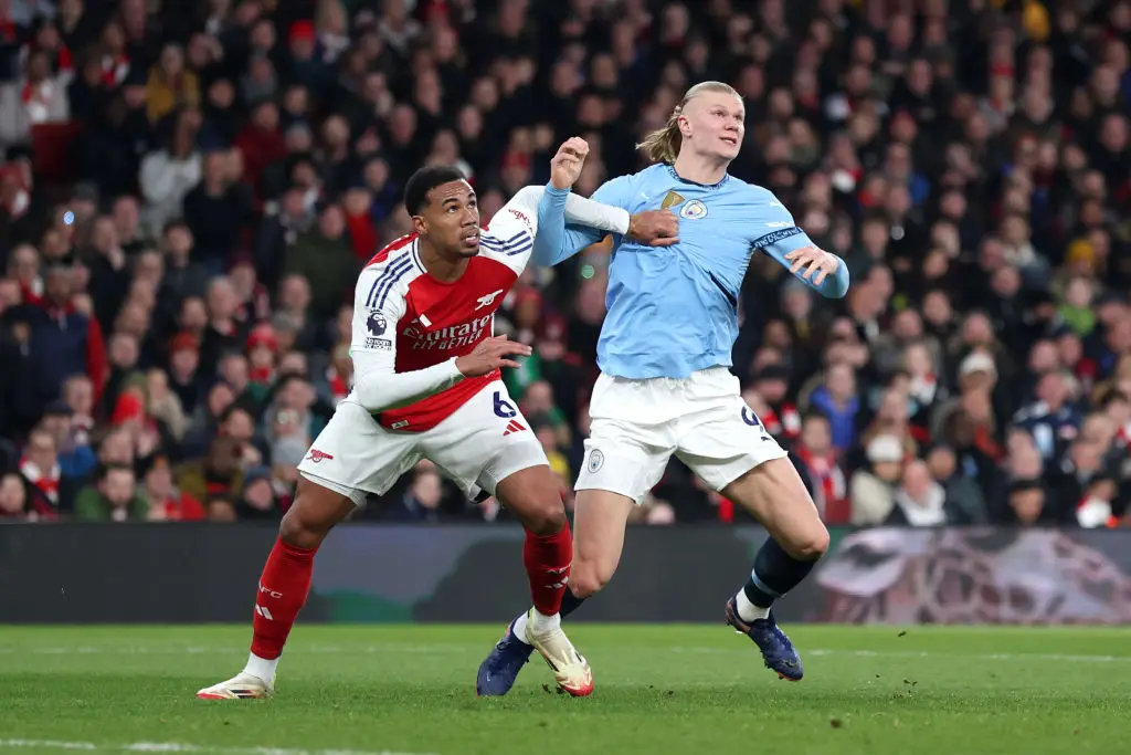 Erling Haaland struggled to get involved against Arsenal (Credit:Getty)