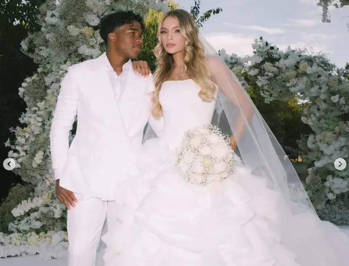 Endrick and Miranda celebrated their marriage with a wedding this summer. (Image: Instagram/@endrick)