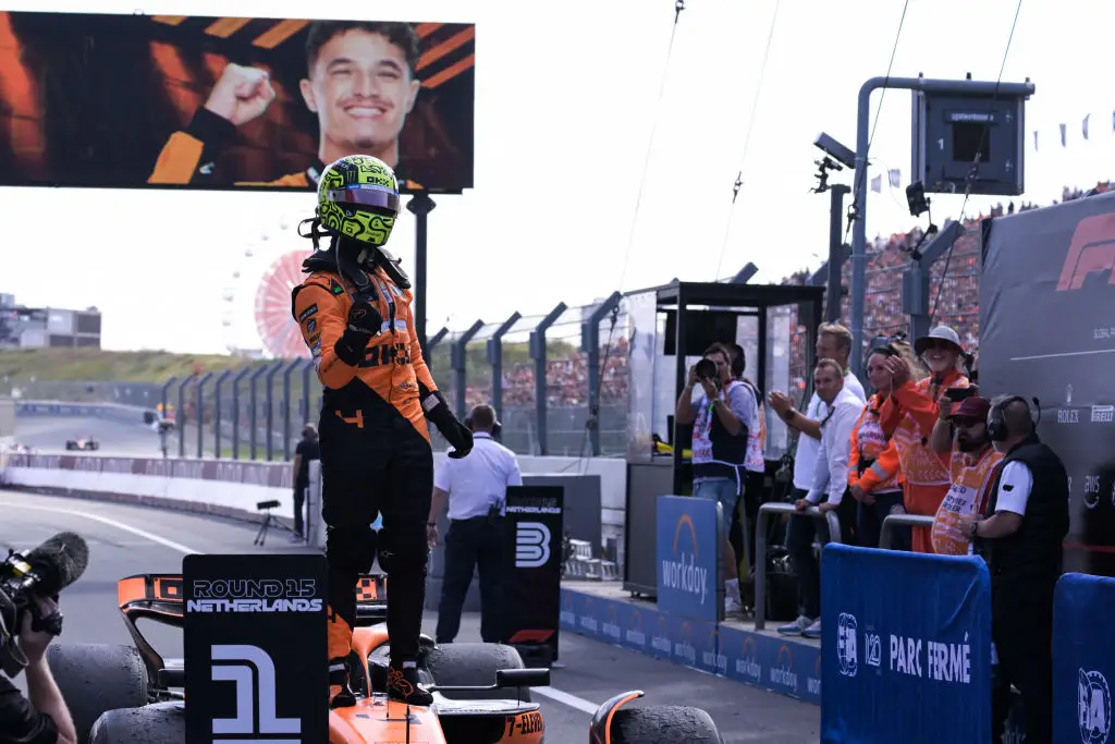 Lando Norris won the Dutch Grand Prix last season. (Image: JOHN THYS/AFP via Getty Images)