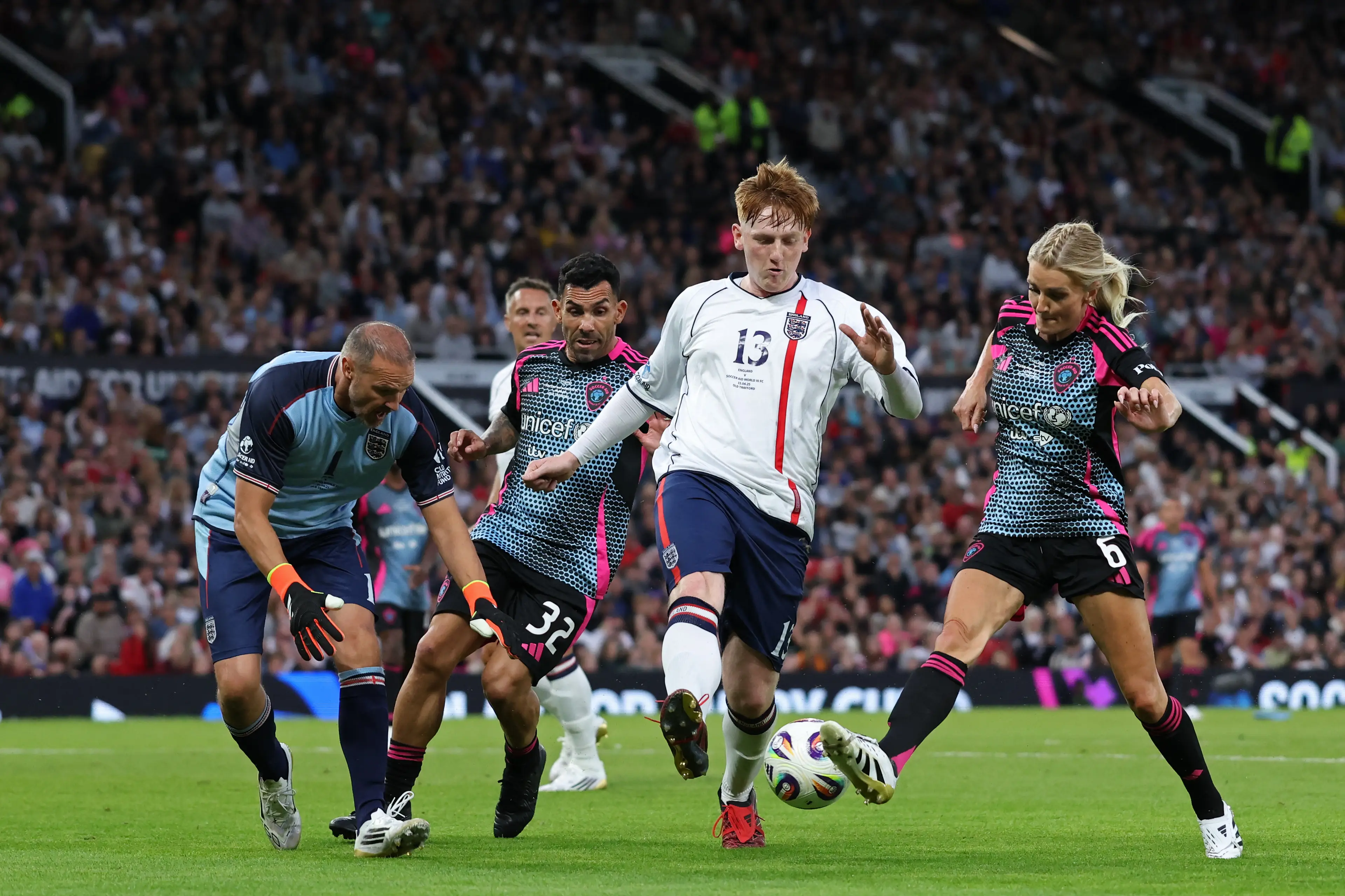 Angry Ginge was named Man of the Match at this year's Soccer Aid. Image: Getty