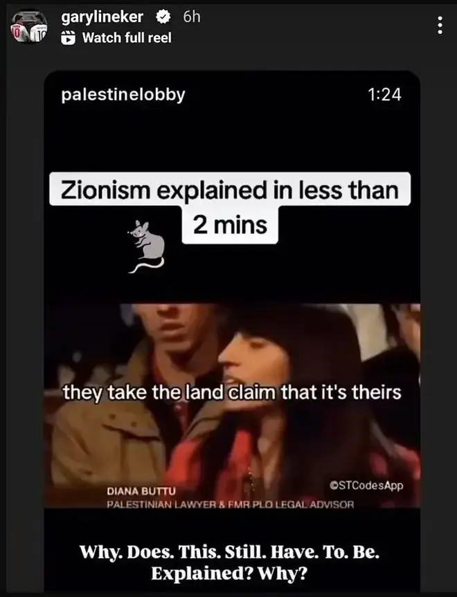 Gary Lineker shared a controversial post on social media. Image: Instagram