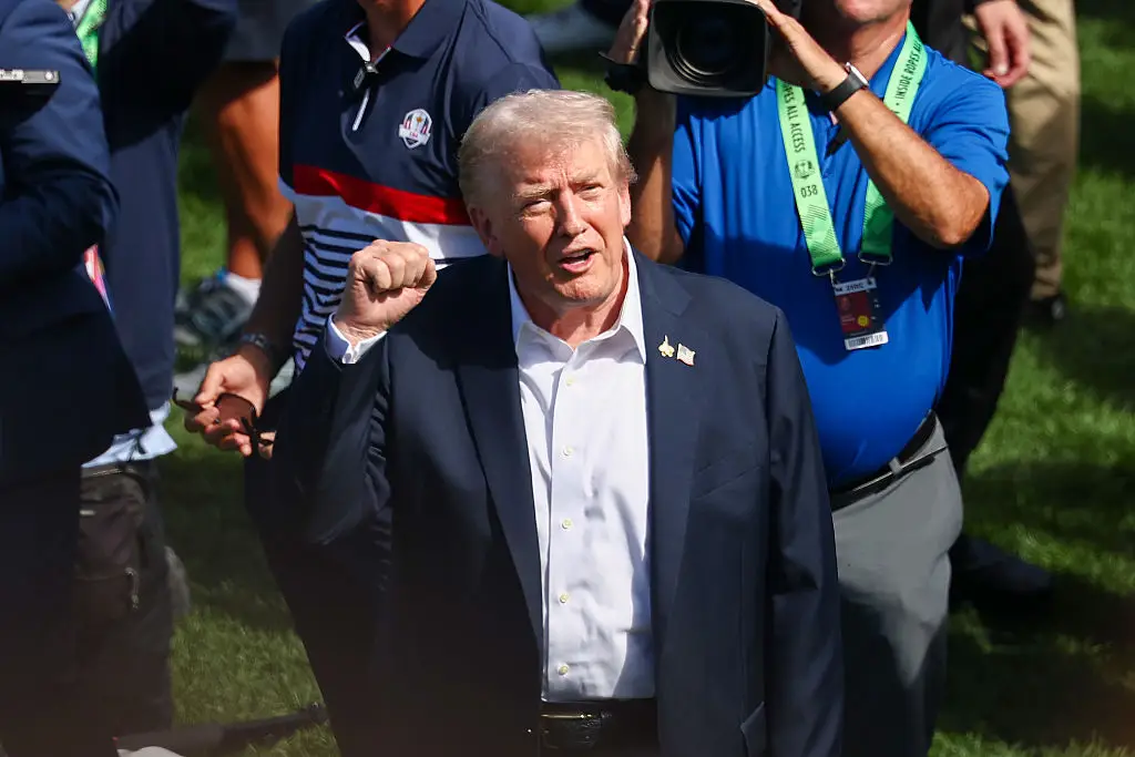 Trump attended the Ryder Cup (Image: Getty)