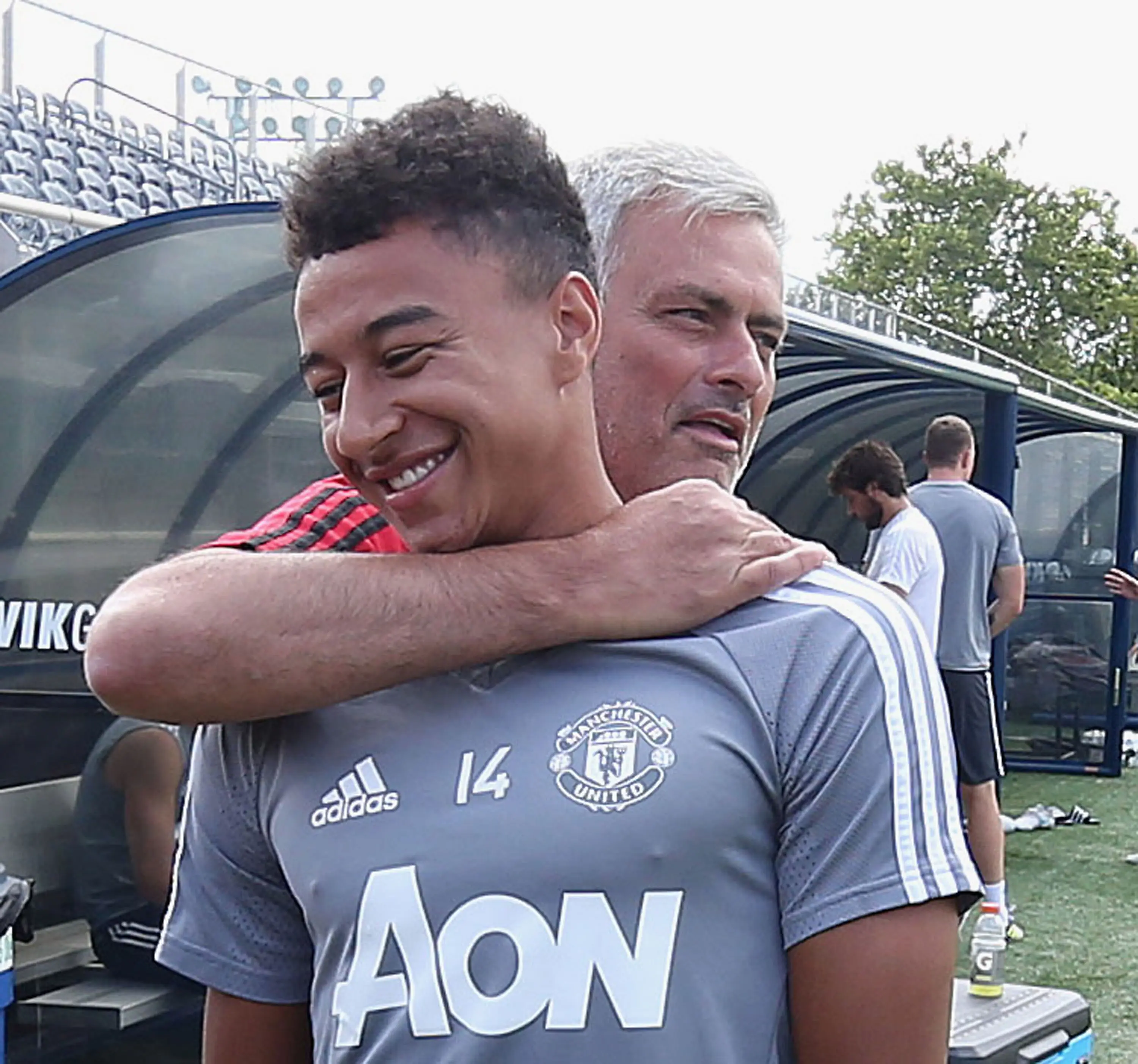 Jesse Lingard and Jose Mourinho