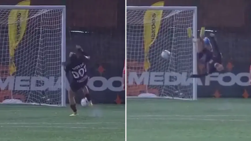 Russian footballer scores ridiculous backflip penalty while wearing 007 jersey