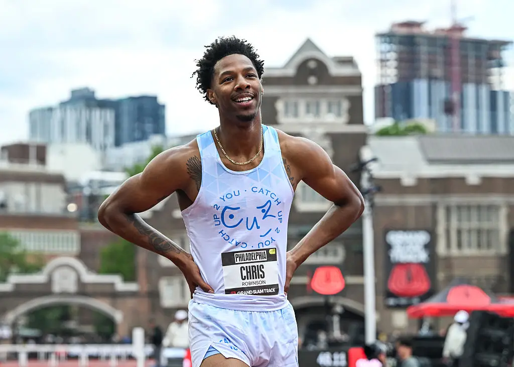 Viewers praised the US sprinter for how he handled the awkward situation. (Image: Getty)