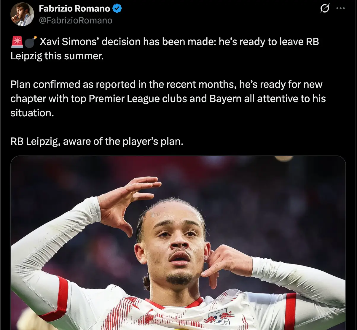 Image: Twitter/@FabrizioRomano