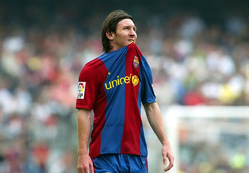 Lionel Messi pictured in action for Barcelona in 2007 (Image: Getty)