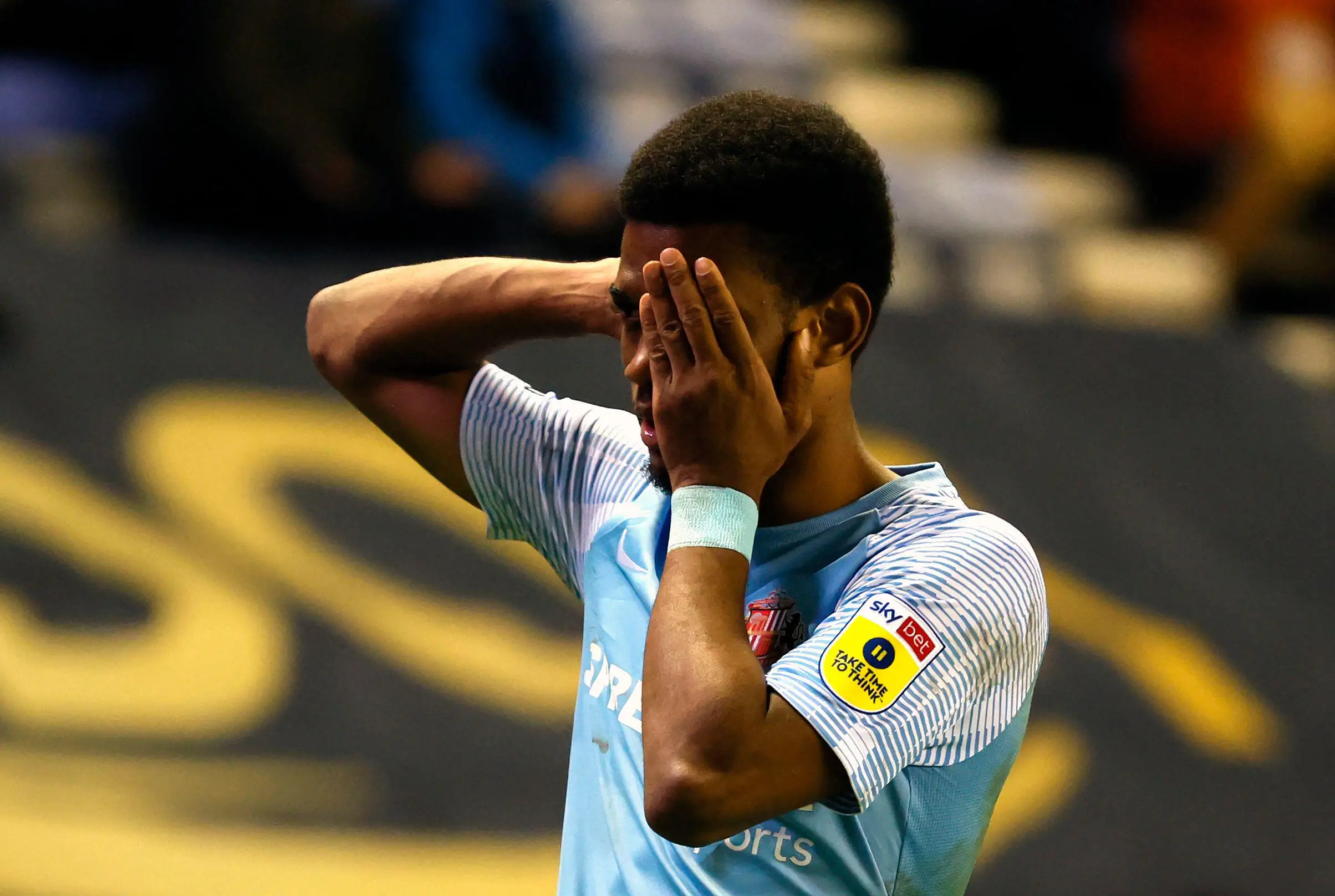 Amad celebrates his goal against Wigan Athletic. (Image