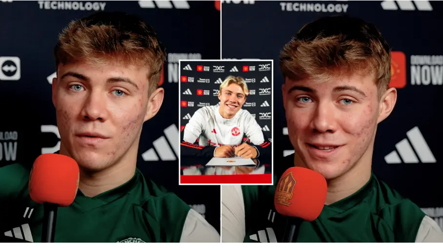 Rasmus Hojlund's awkward response when asked if Man Utd release clause exists