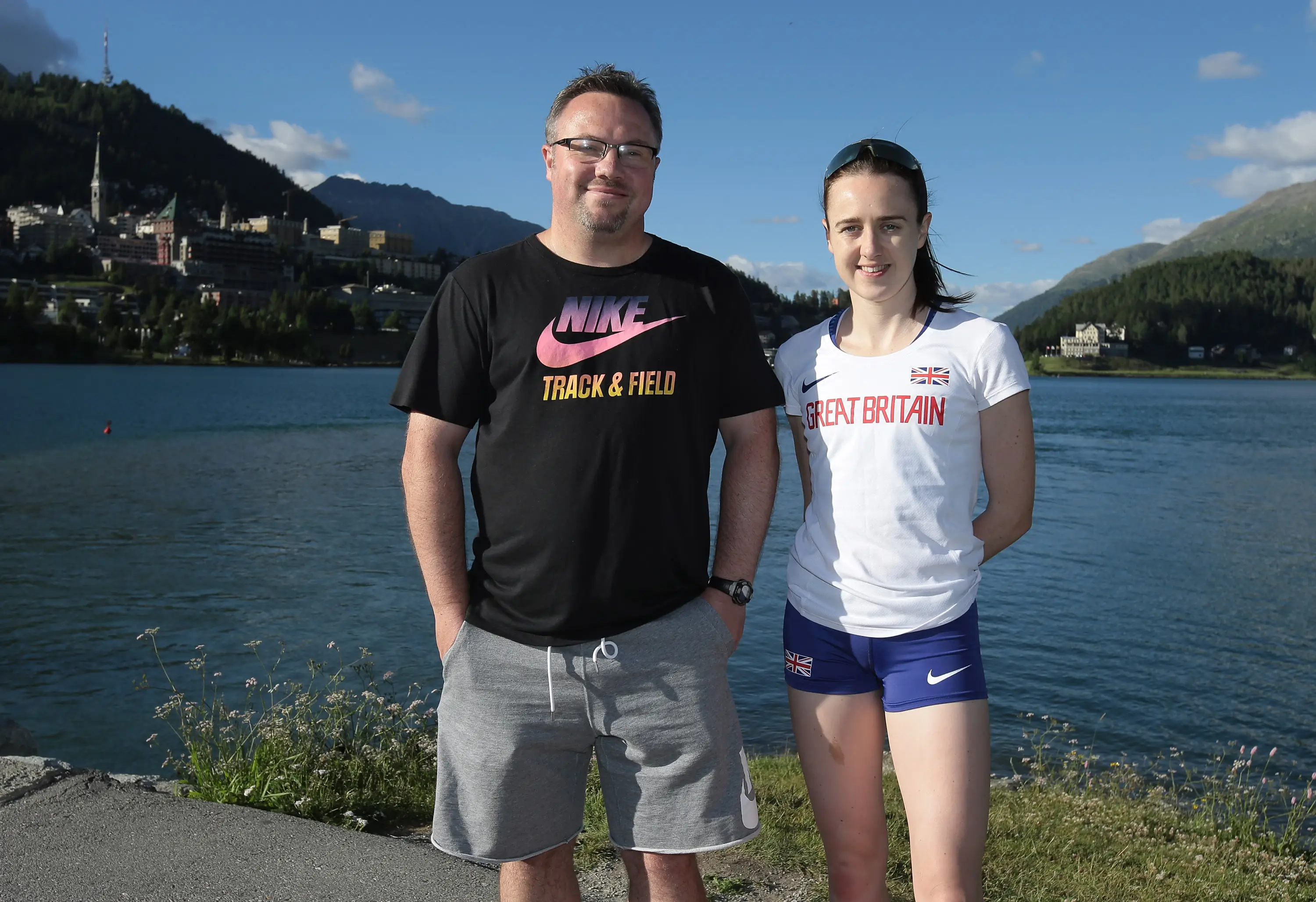 Laura Muir with Andrew Young. Image: Emilio Andreoli - British Athletics / Contributor via Getty