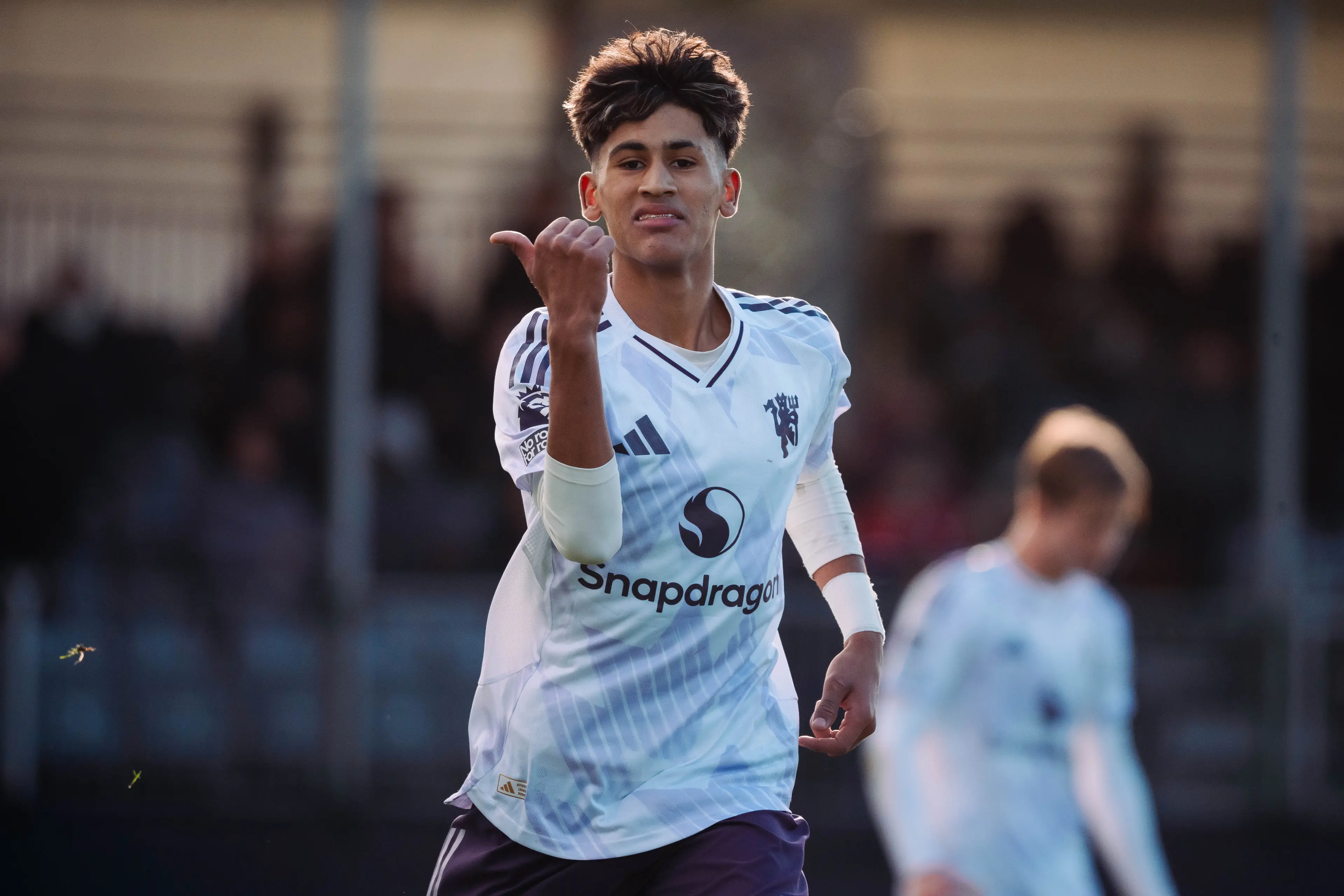 JJ Gabriel pulled out the Alexander Isak celebration after scoring against Liverpool. Image: Getty