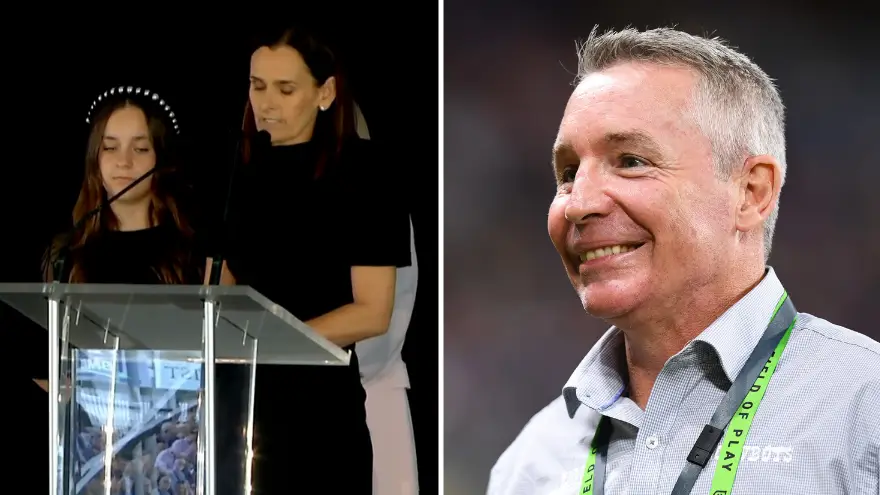 Paul Green's wife bids emotional farewell as rugby league community pays tribute to NRL legend
