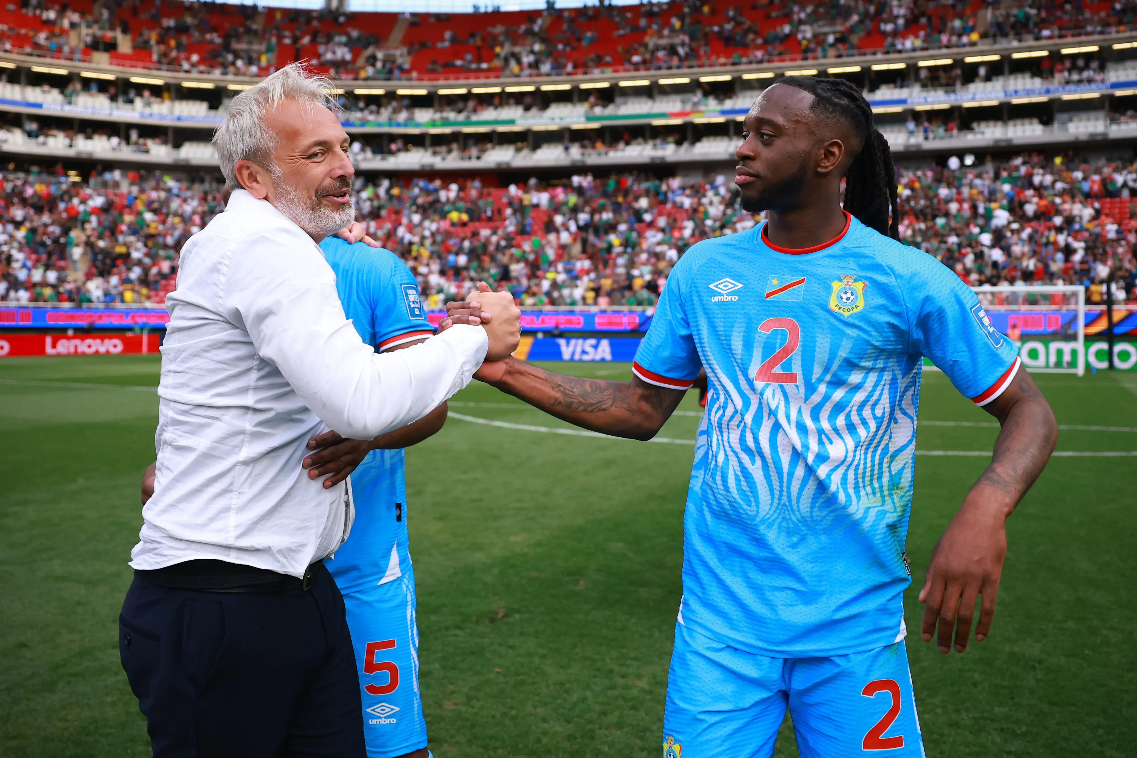 Wan-Bissaka and DR Congo players have been told to isolate. Image: Getty