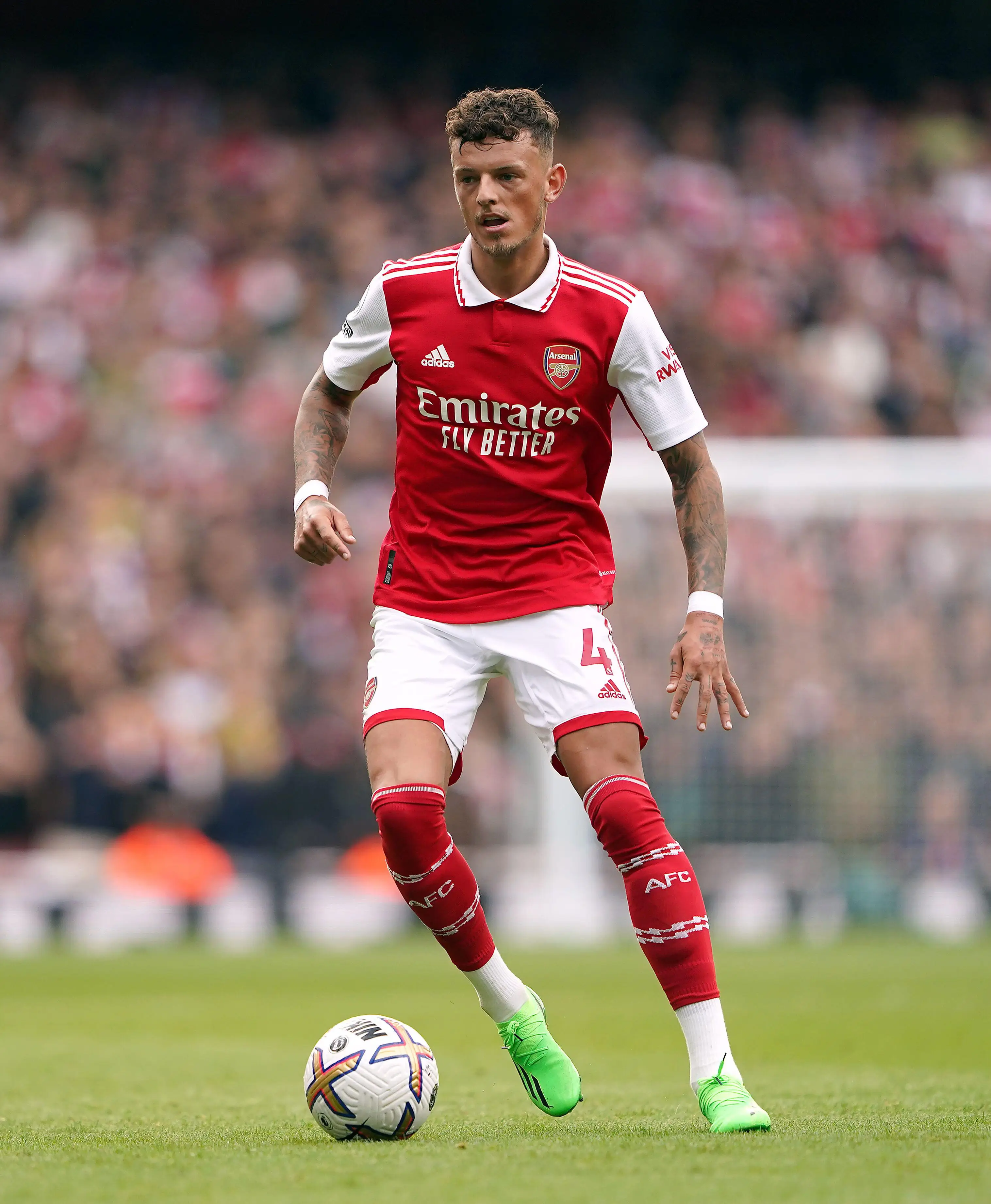 White appeared to taunt the Spurs fans while leaving the pitch at the Emirates (Image: Alamy)
