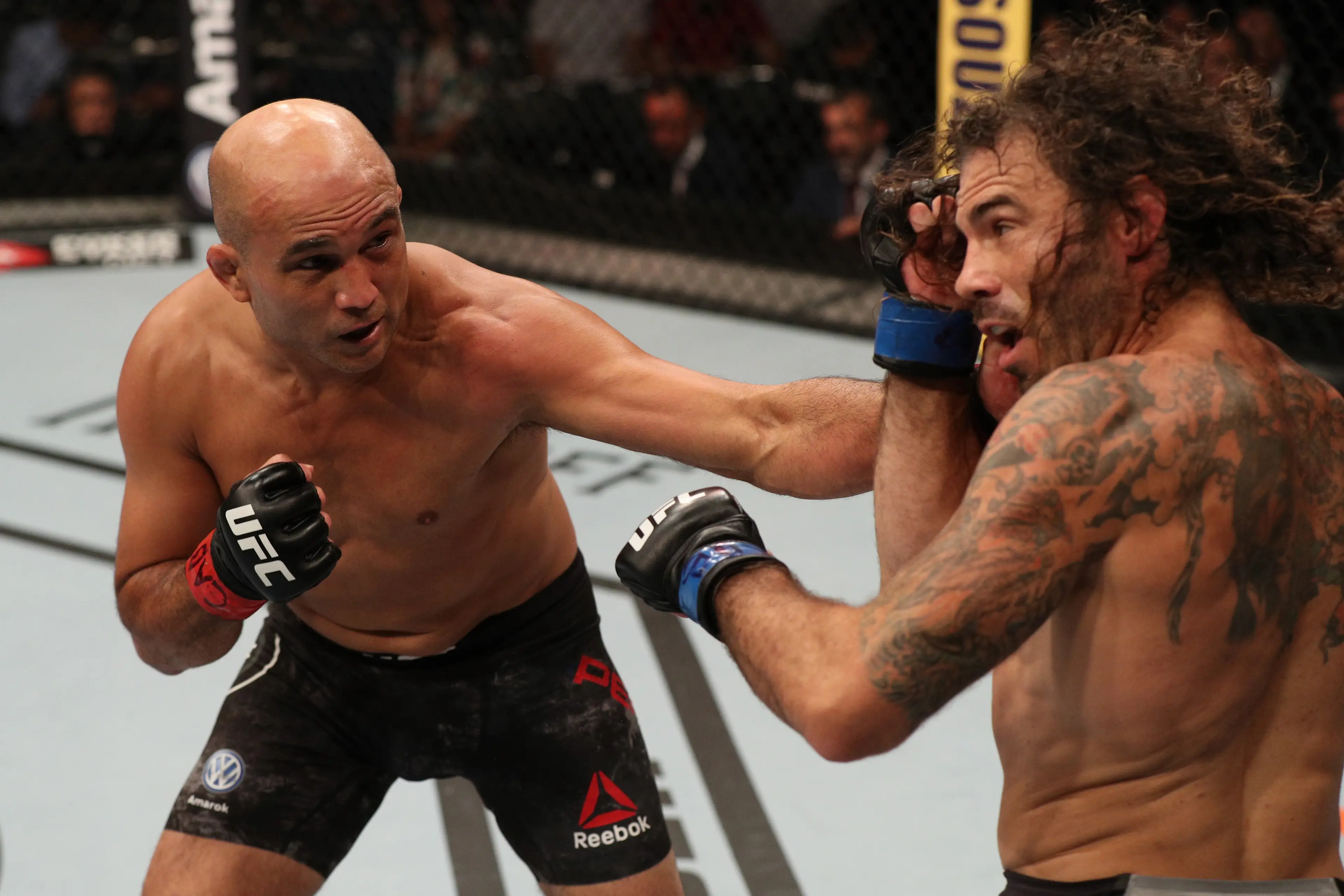 BJ Penn in action against Clay Guida. Image: Getty 