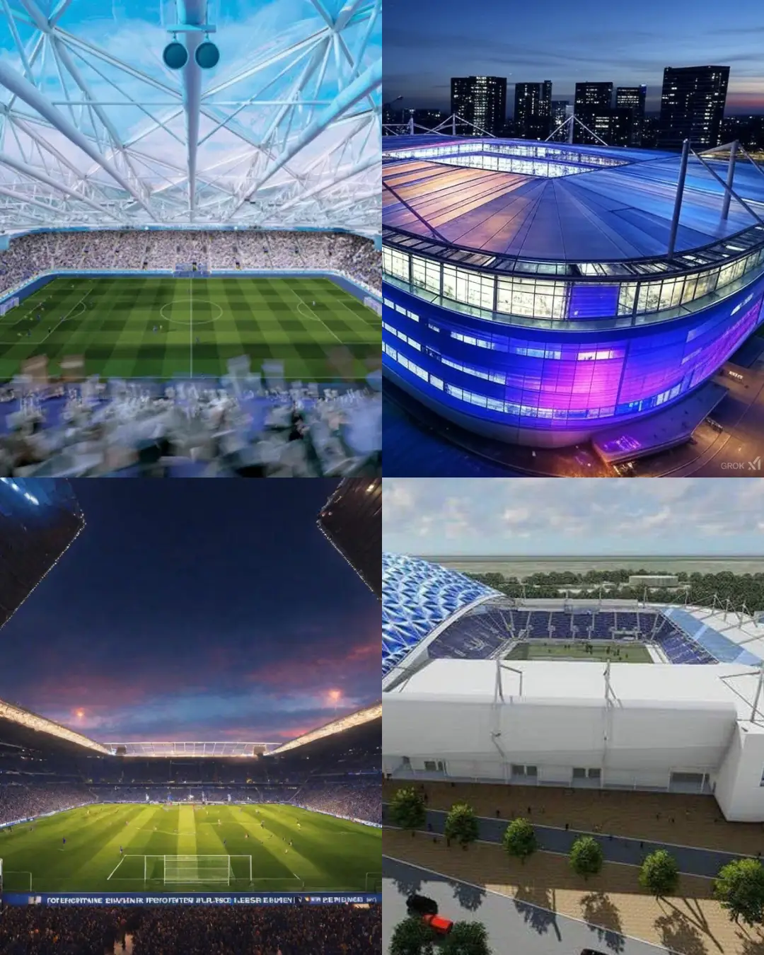 Man City and Tottenham's stadiums imagined by AI (Image: Twitter)