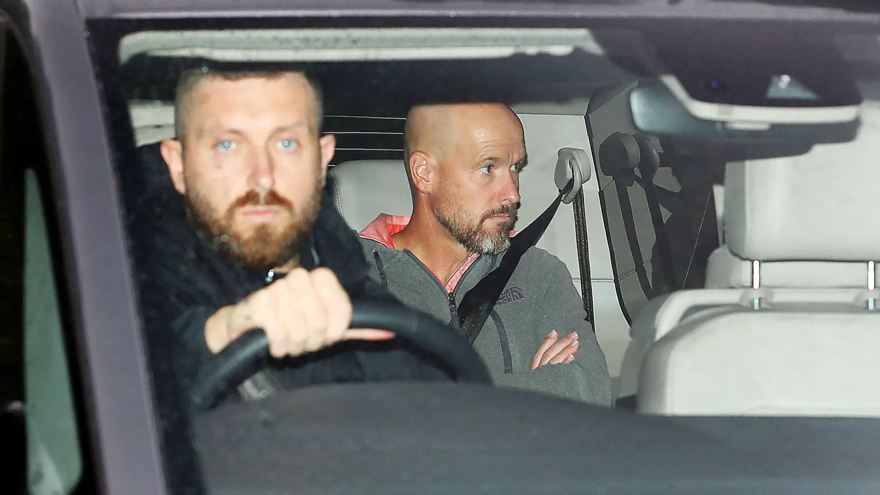 Erik ten Hag arrived early to Carrington on Monday (Eamonn and James Clarke)