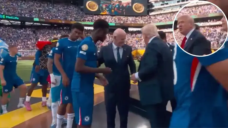 Fans think Chelsea player snubbed Donald Trump during Club World Cup trophy ceremony