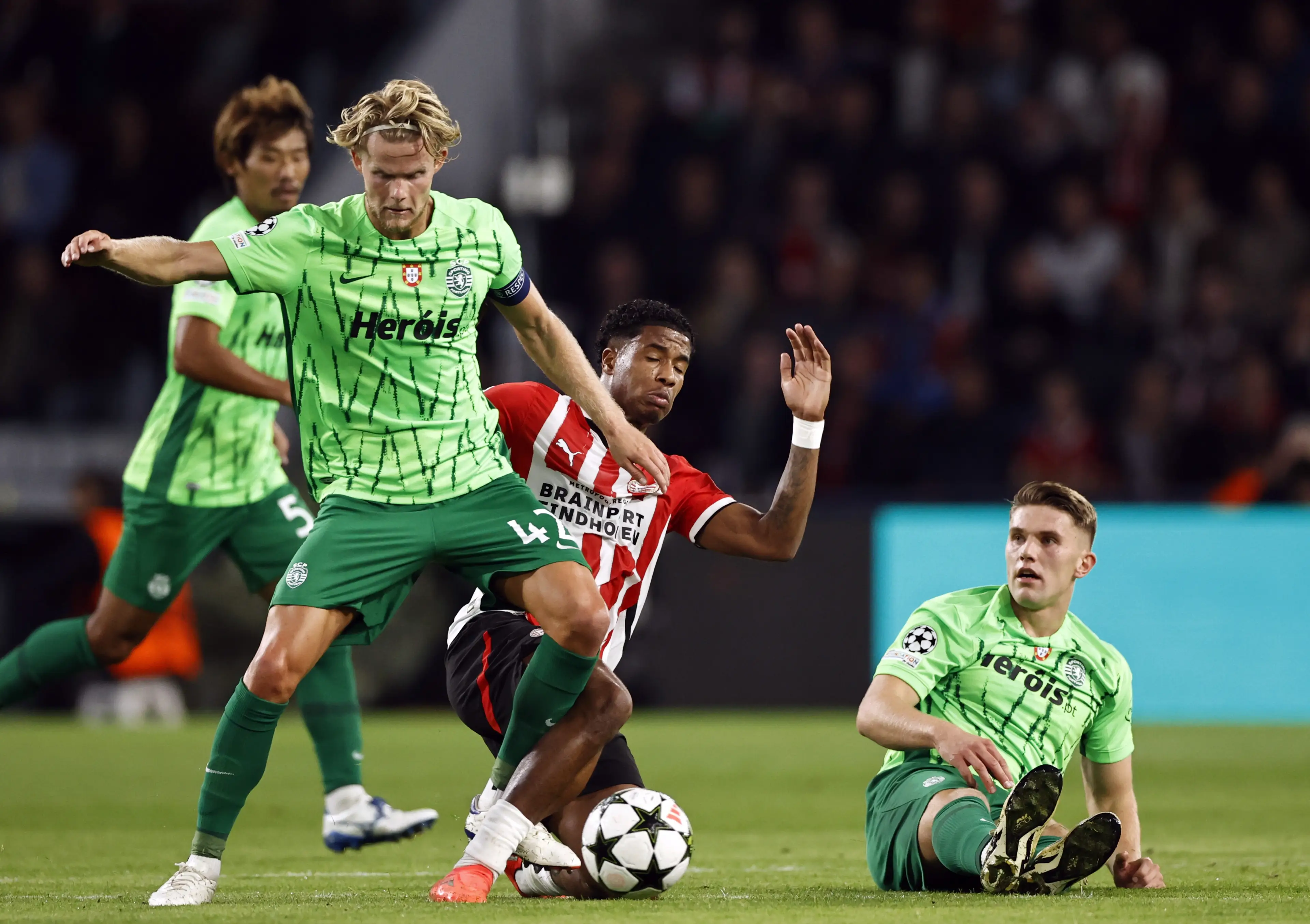 Morten Hjulmand in action for Sporting. (Image: ANP / Contributor via Getty Images)