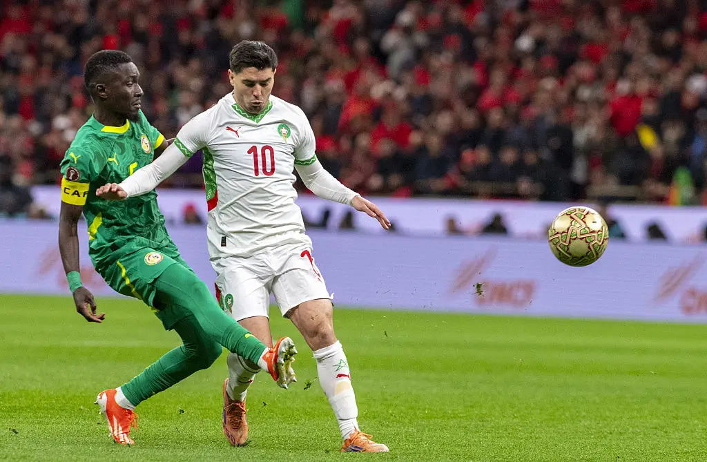 Idrissa Gueye up against Brahim Diaz in the AFCON final (credit: getty)