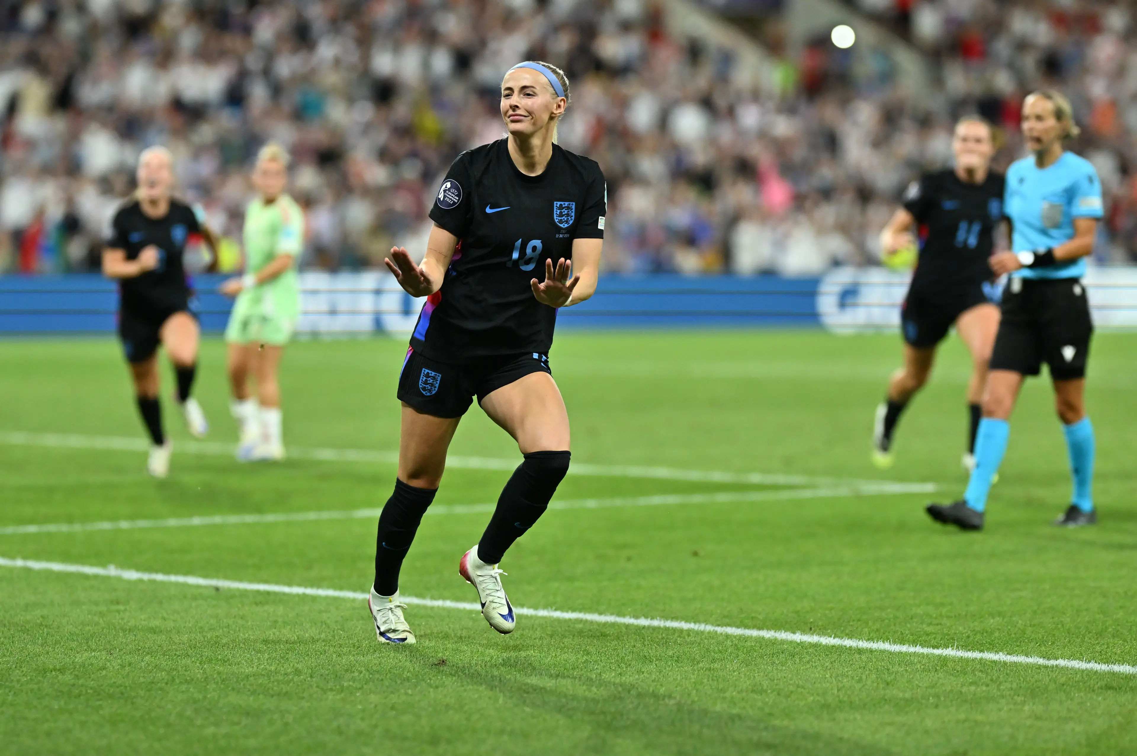 Chloe Kelly scored the winner as England beat Italy 2-1. Image: Getty
