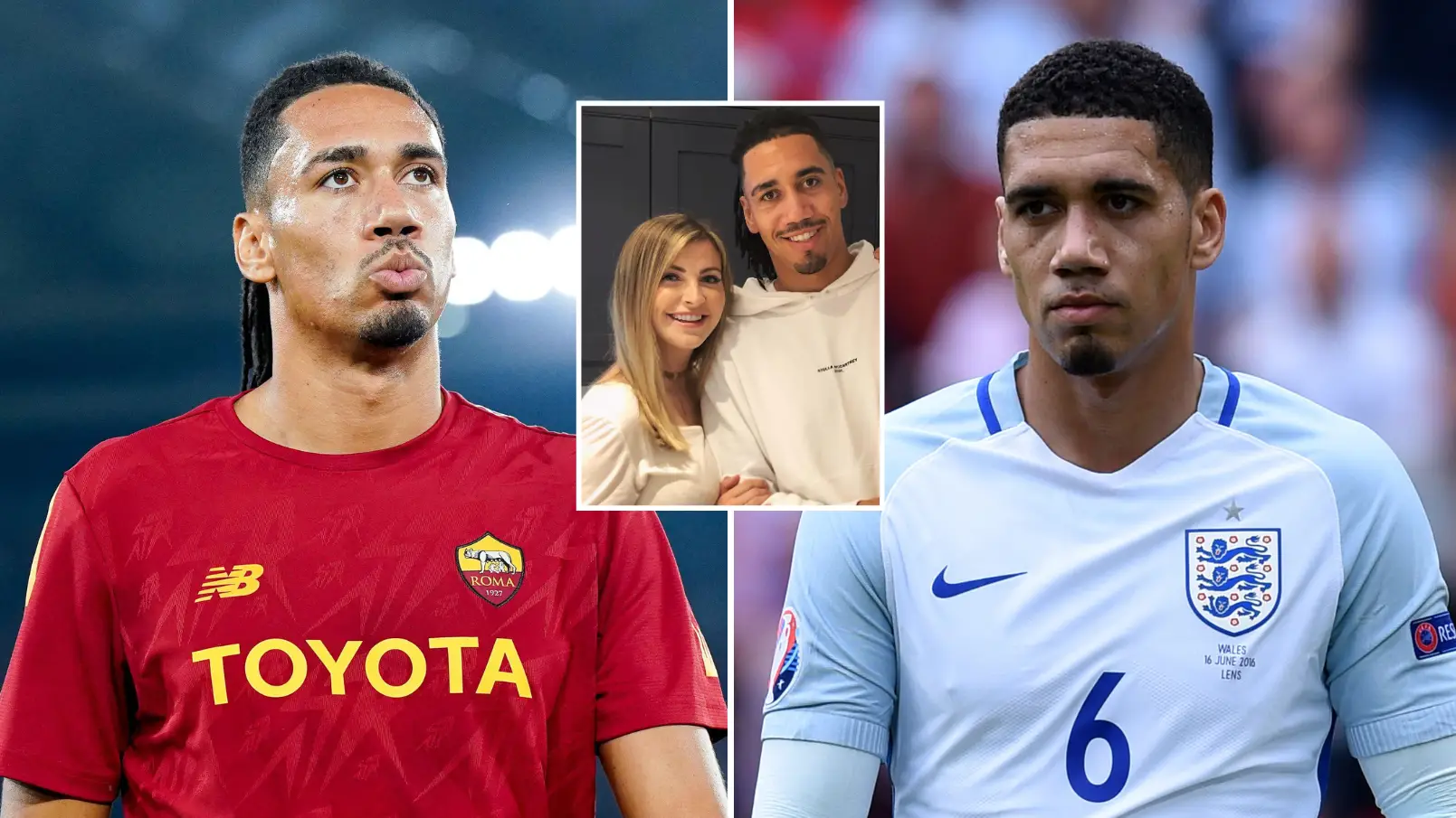 Chris Smalling's wife posts defiant message after AS Roma defender left out of England squad