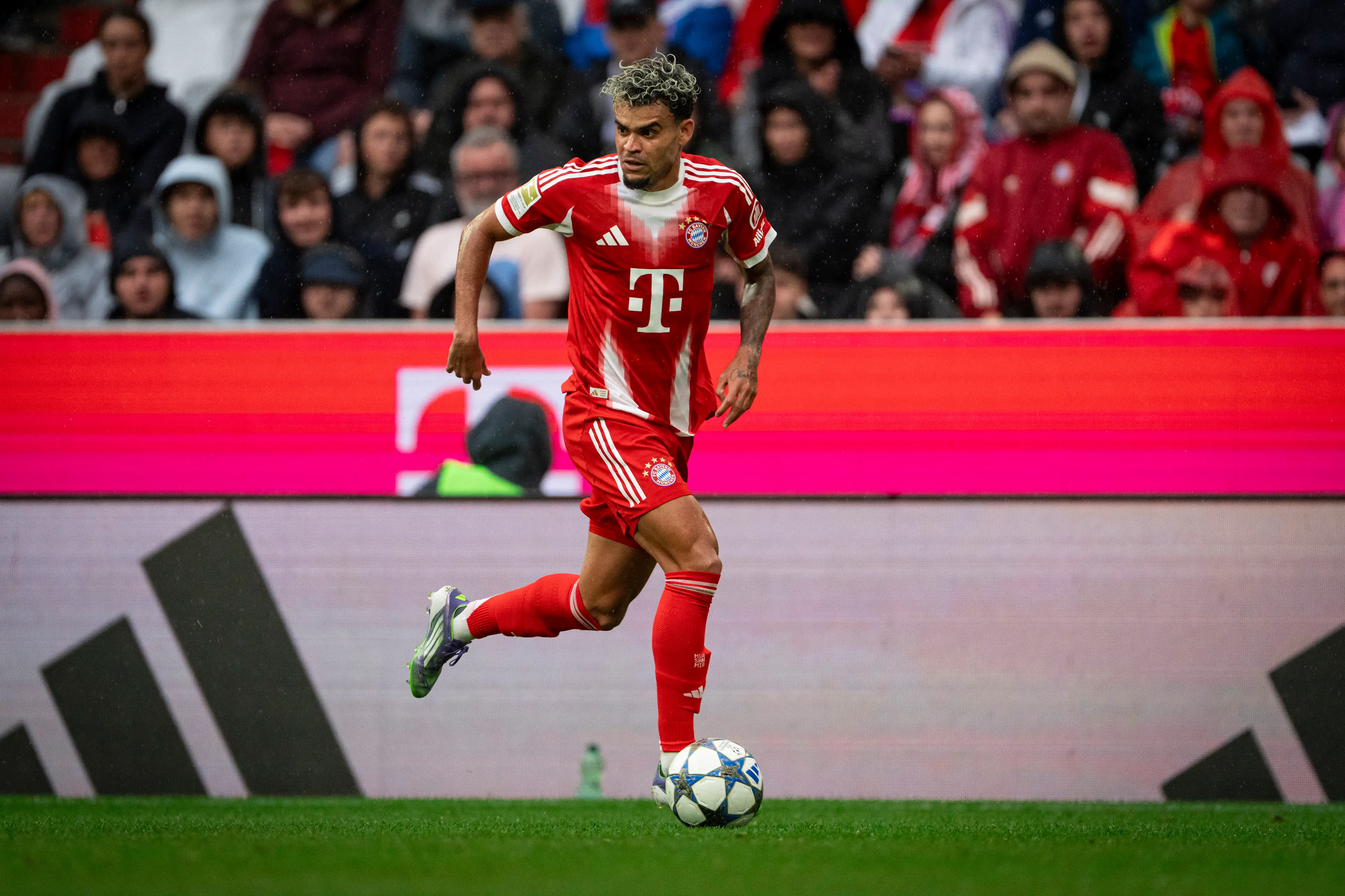 Luis Diaz in action for Bayern Munich. Image: Getty 