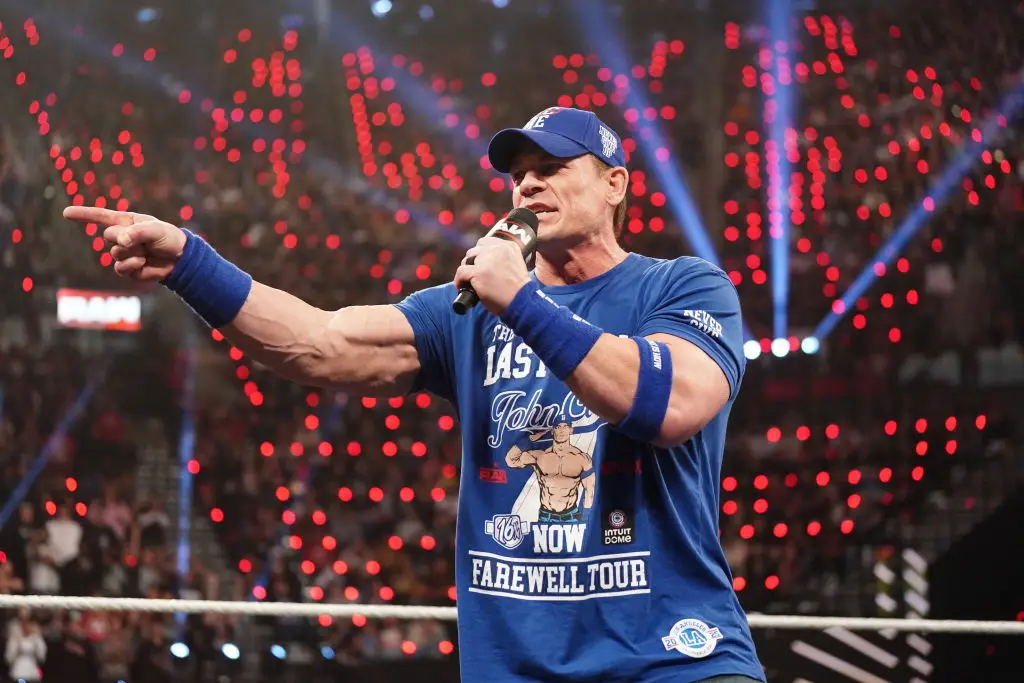 John Cena made his first WWE appearance of 2025 on the January 6 Raw/Netflix premiere (Image: Getty)