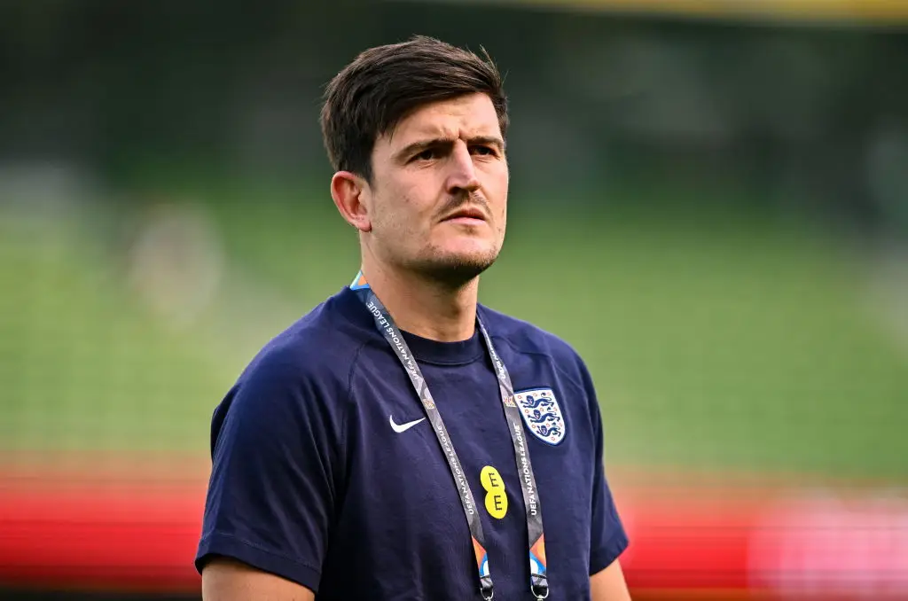 Man Utd defender Harry Maguire pictured on England duty -