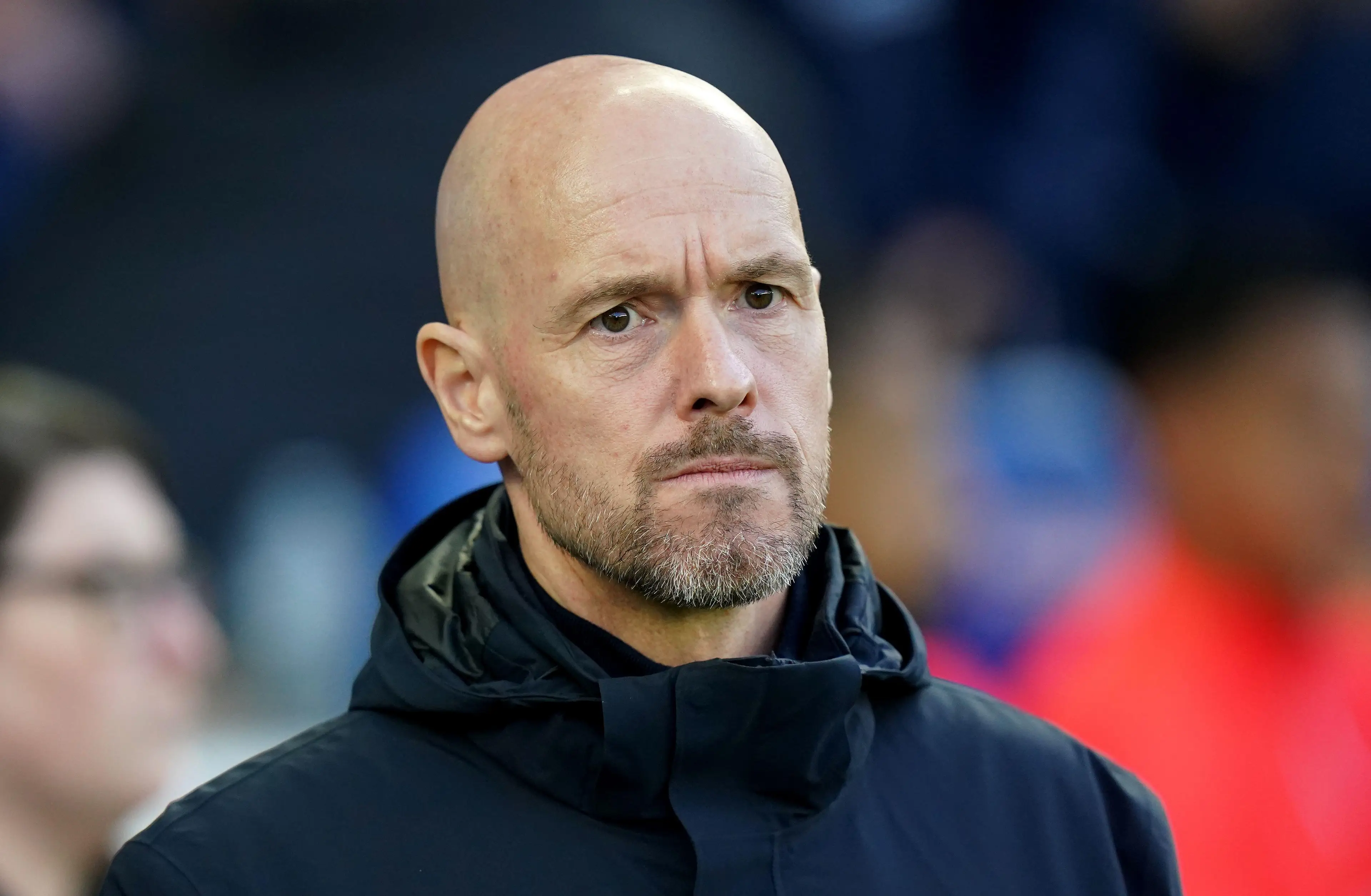 Erik ten Hag before the match against Brighton. Image: Alamy