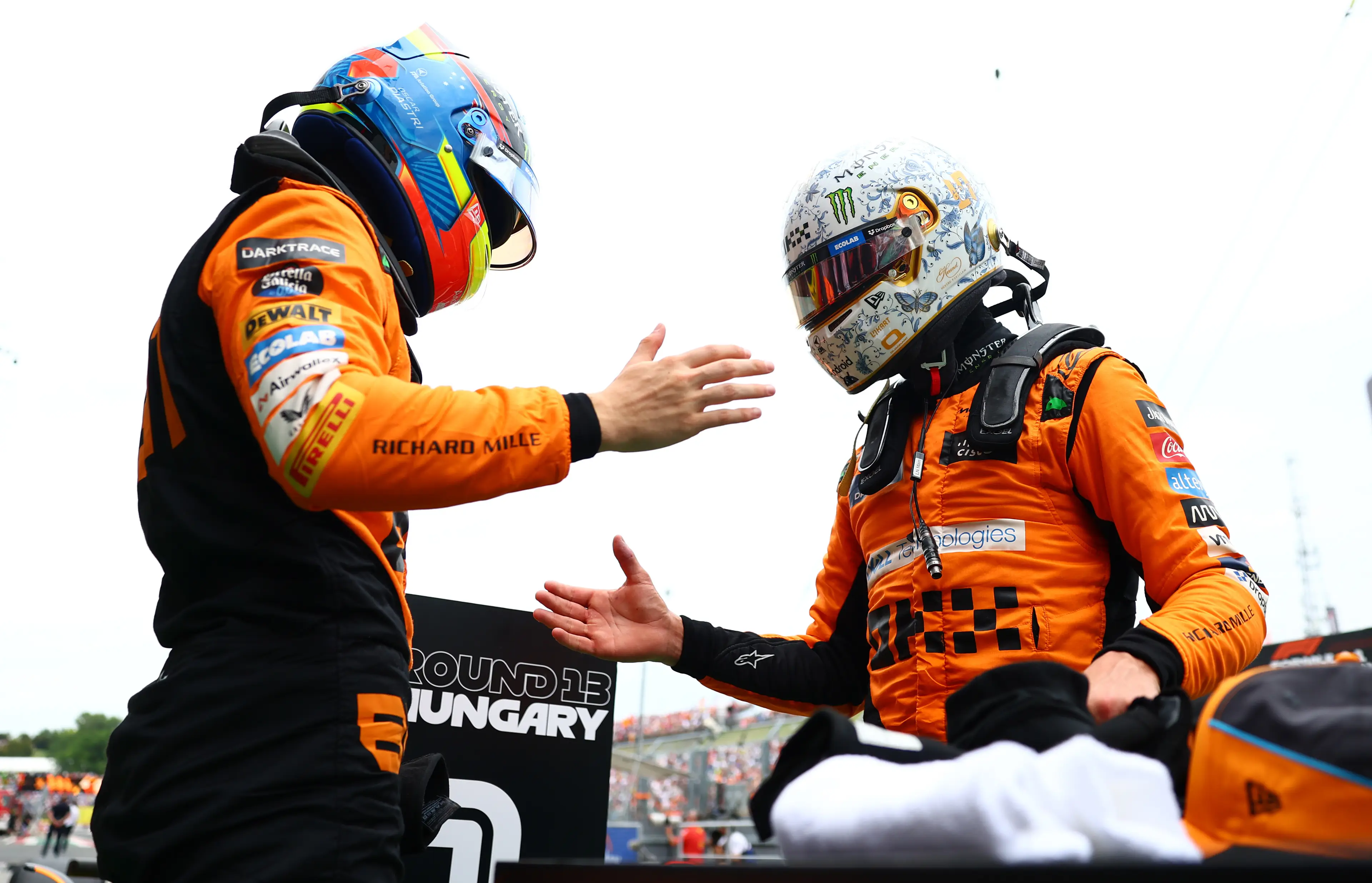 Oscar Piastri and Lando Norris of McLaren. (