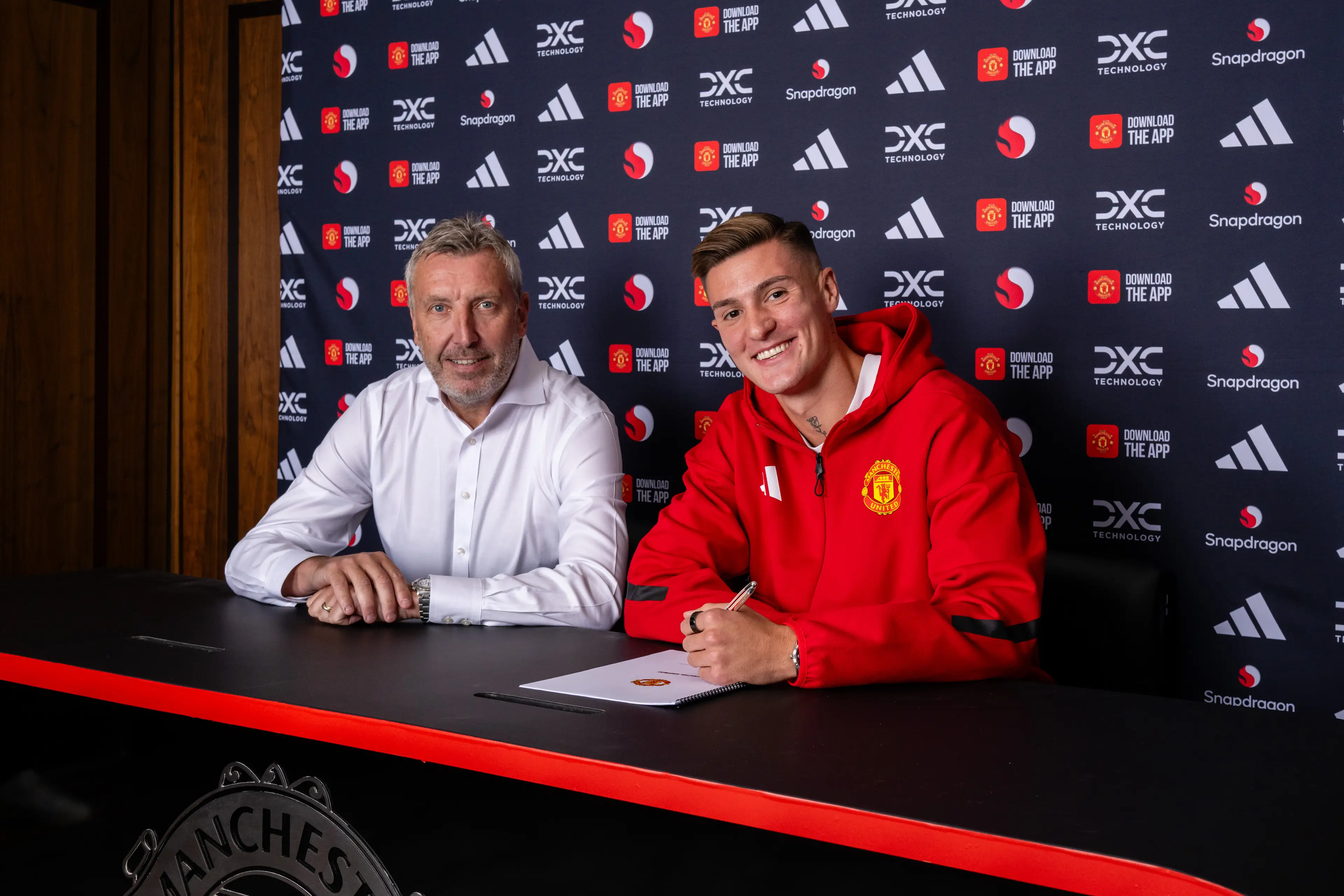 Benjamin Sesko has joined Manchester United. Image: Getty