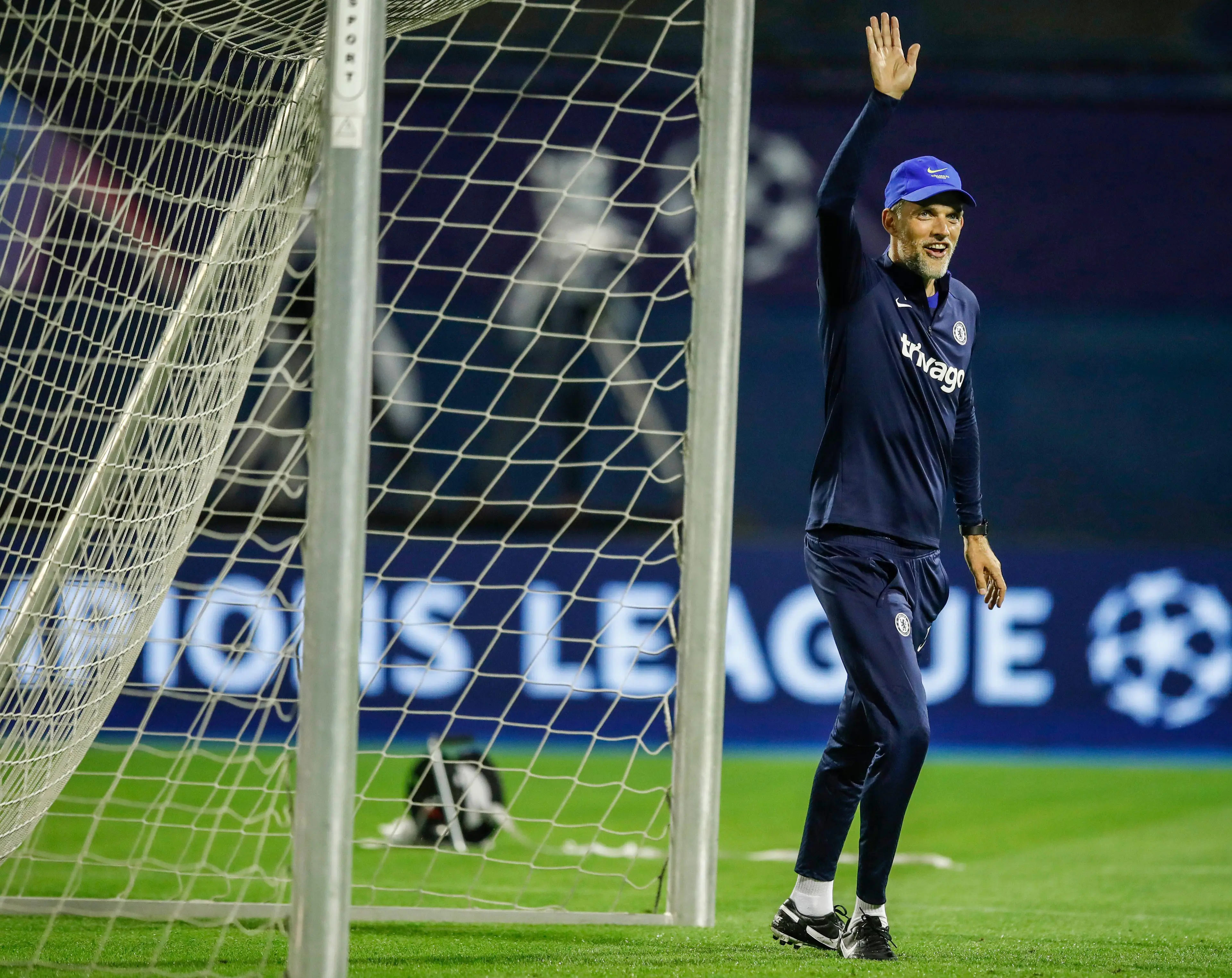 Thomas Tuchel in training ahead of the Dinamo Zagreb clash. (Alamy)