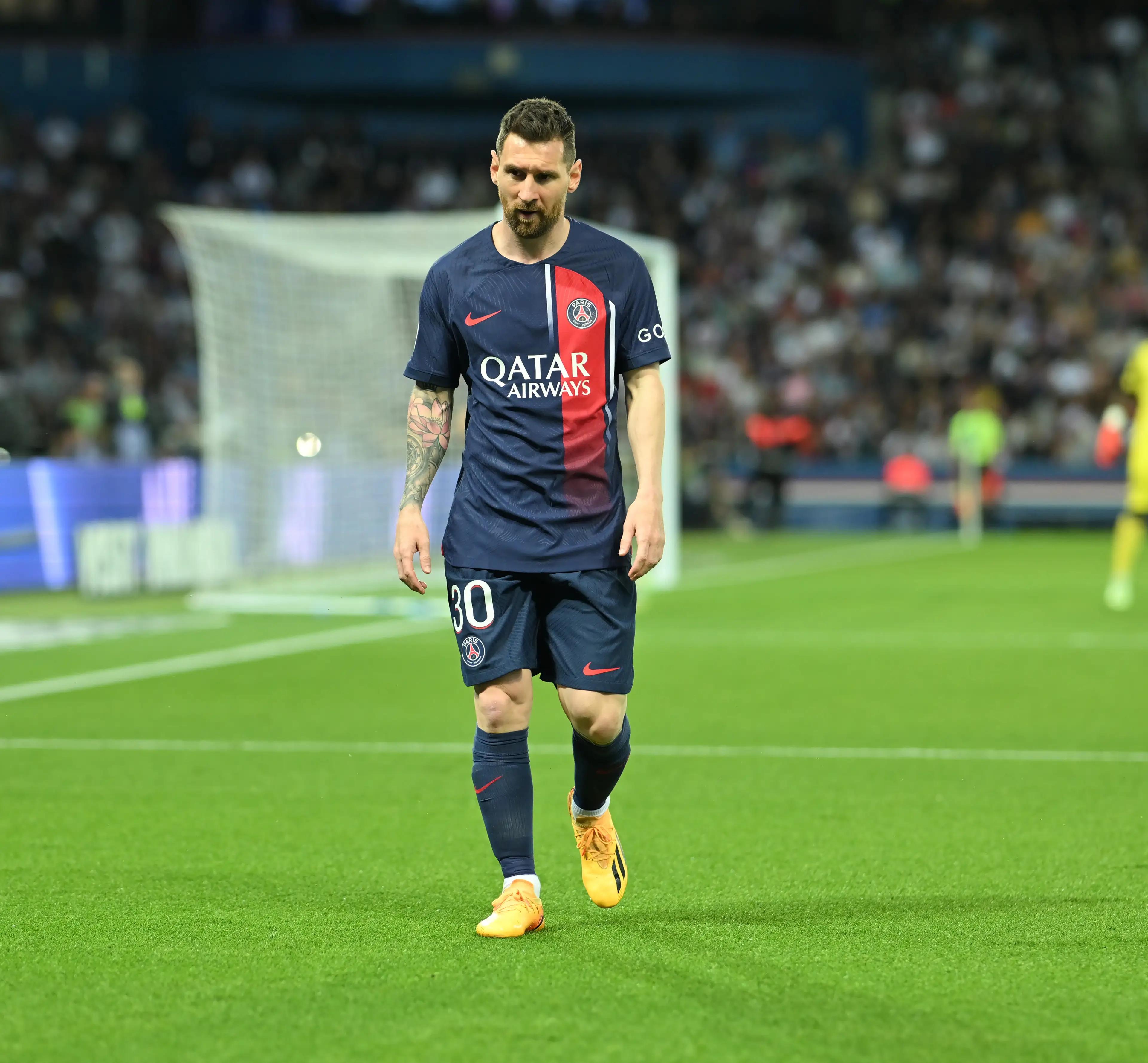 Lionel Messi during his spell at PSG. Image credit: Getty