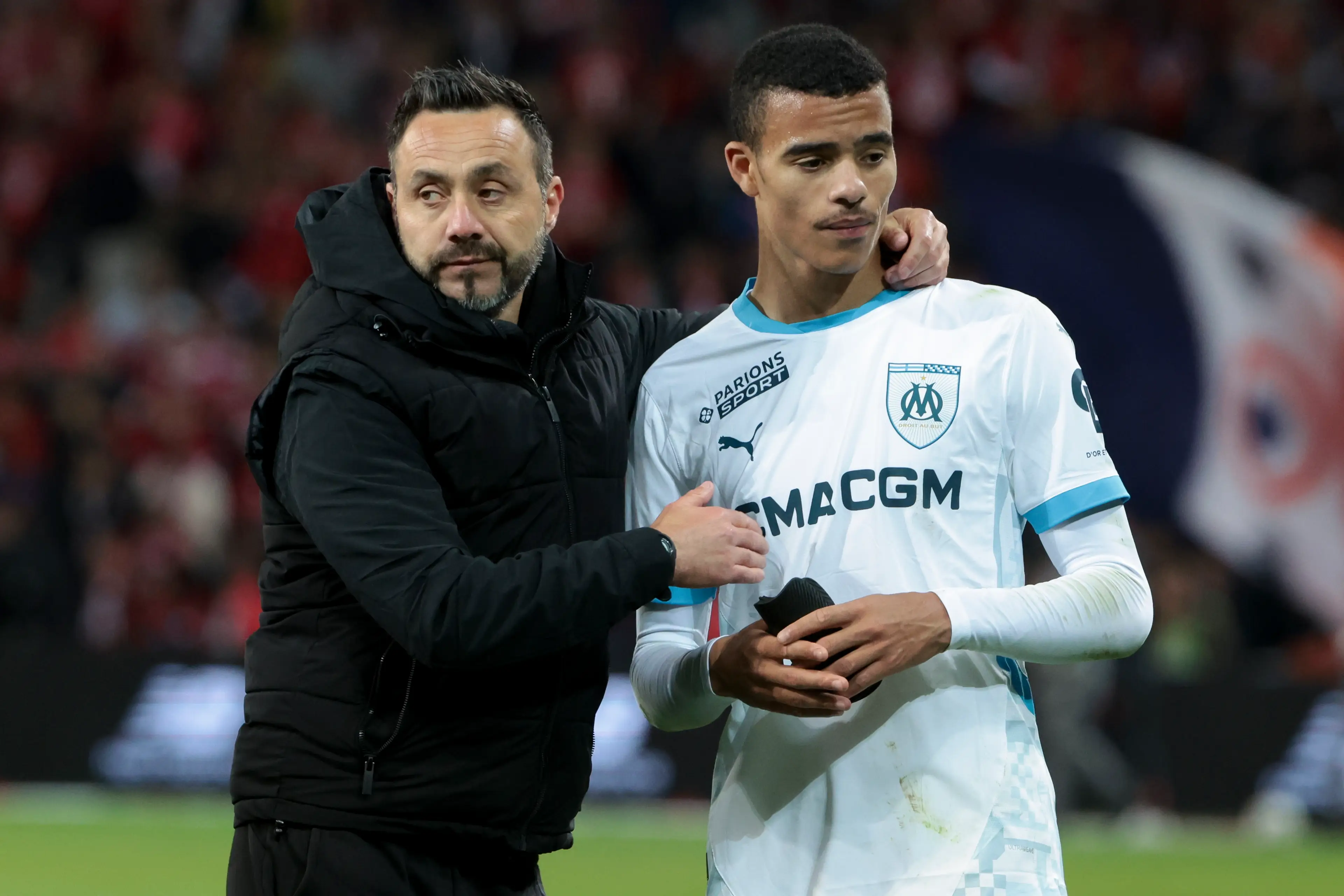 Mason Greenwood reportedly has his sights on a return to England. Image: Getty