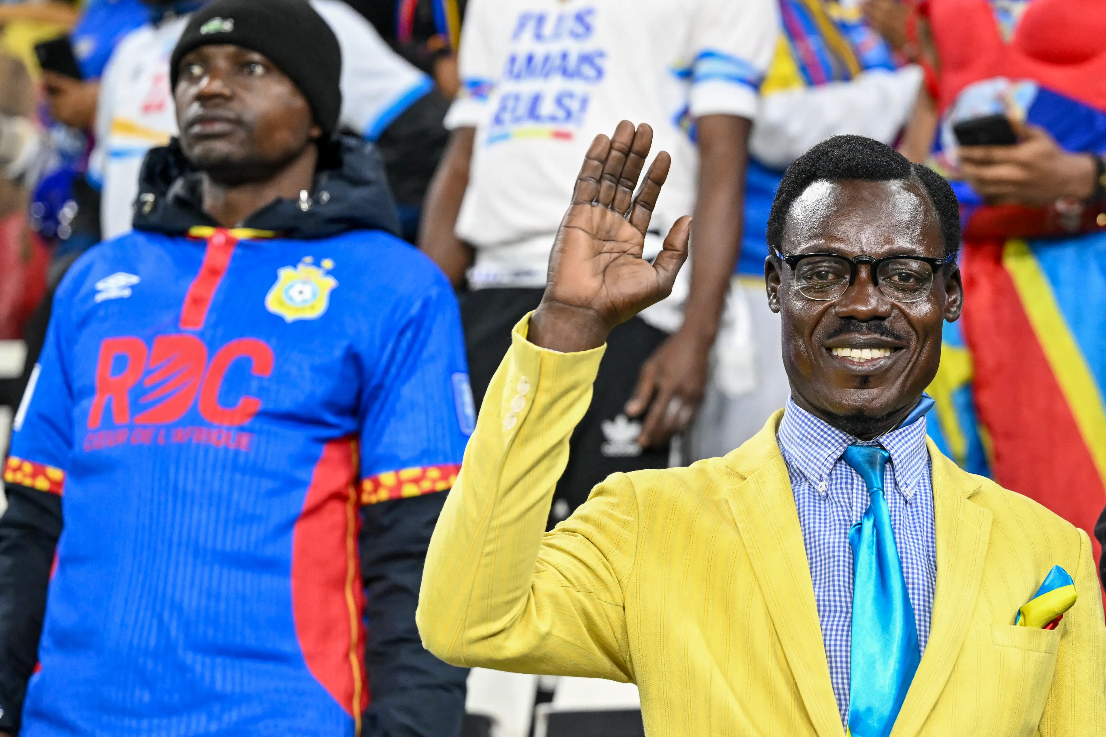 Kuka Mboladinga paid tribute to the country’s first Prime Minister, Patrice Lumumba. Image: Getty 