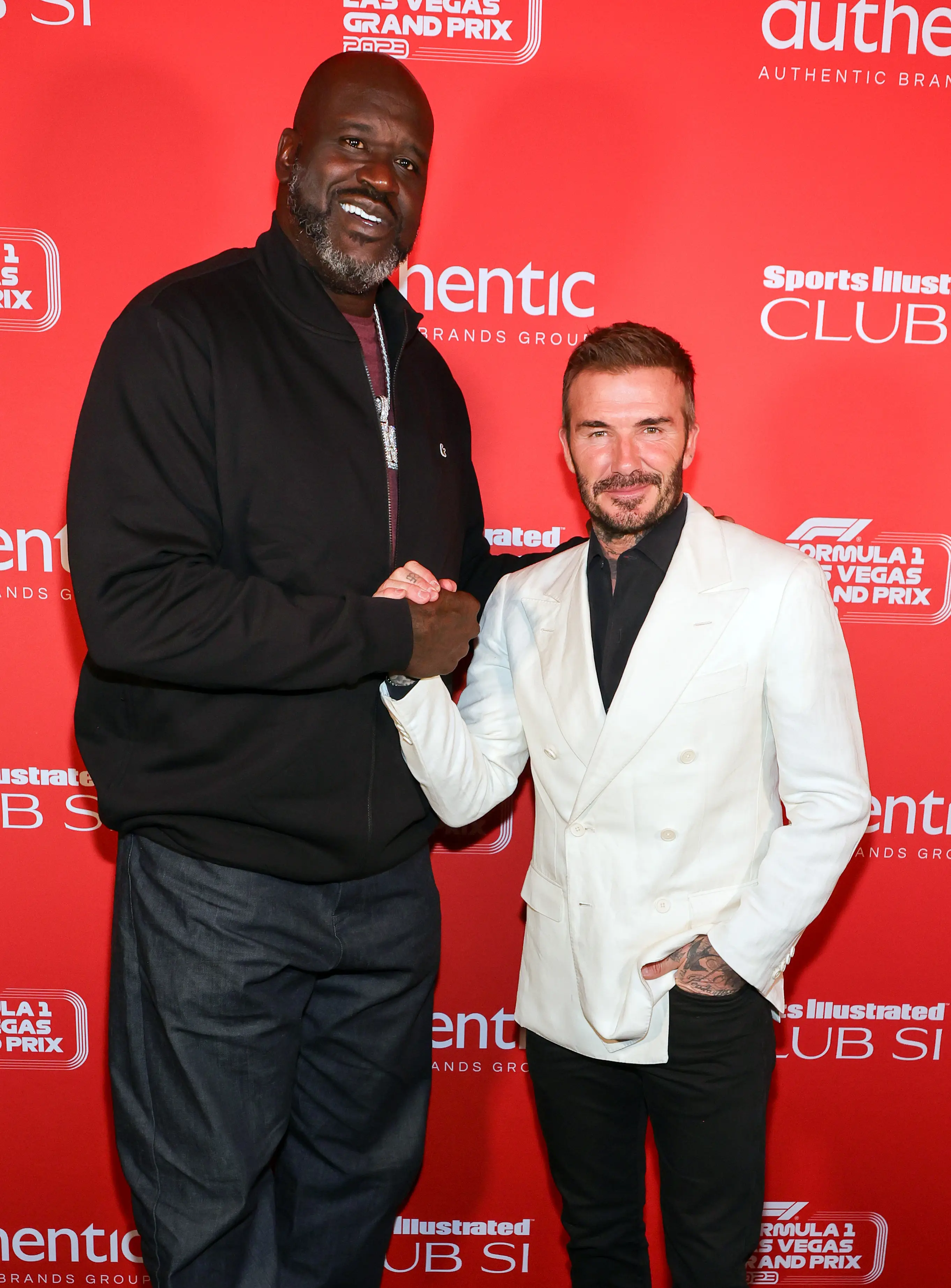 David Beckham and Shaquille O'Neal- Getty